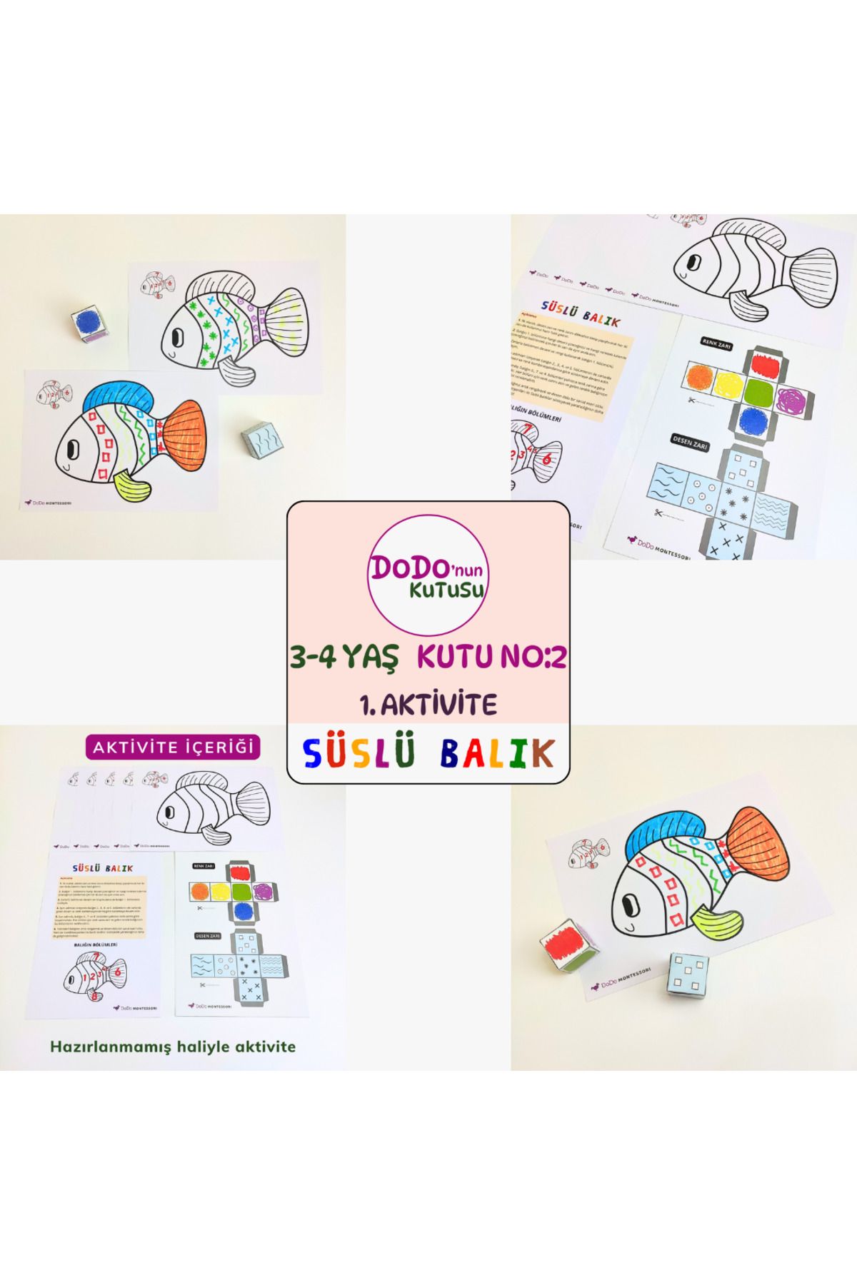 Dodo Montessori Dodo'nun Kutusu — Okul Öncesi Aktiviteler — 3-4 YAŞ KUTU NO:2