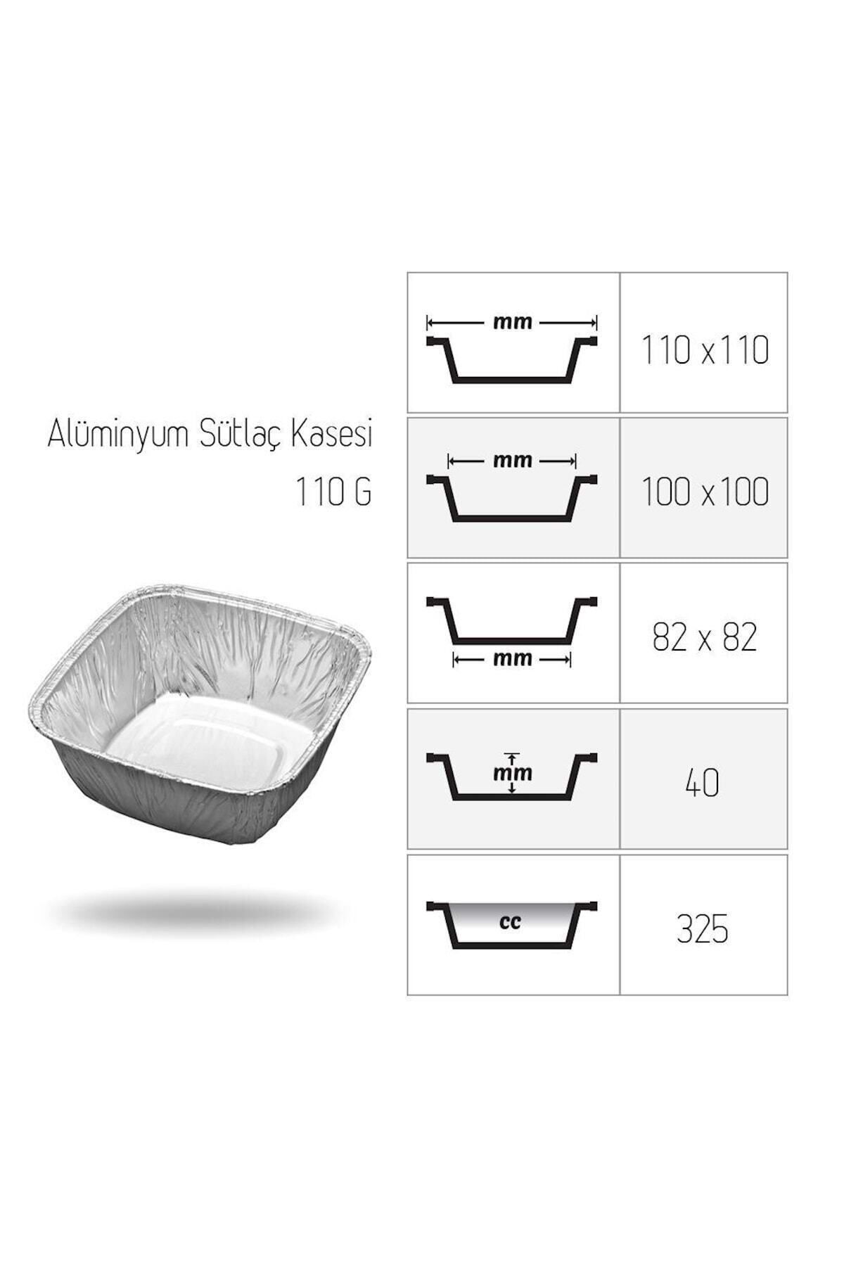 Mikasso Alüminyum Sütlaç Kasesi - 100'lü 101 x 5 x 51  Gri
