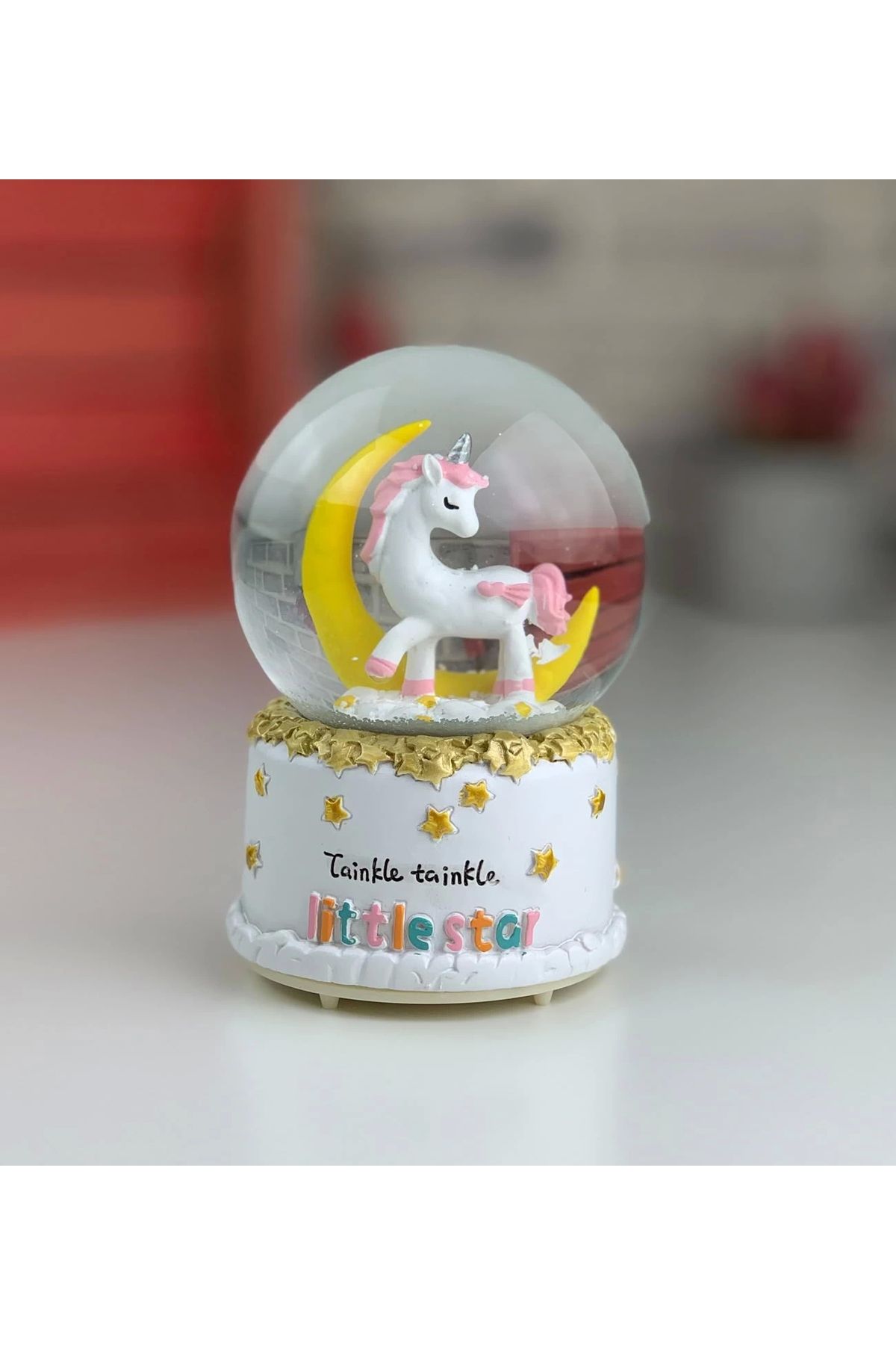 Nemere Unicorn Kar Küresi Orta Boy Sarı Ay