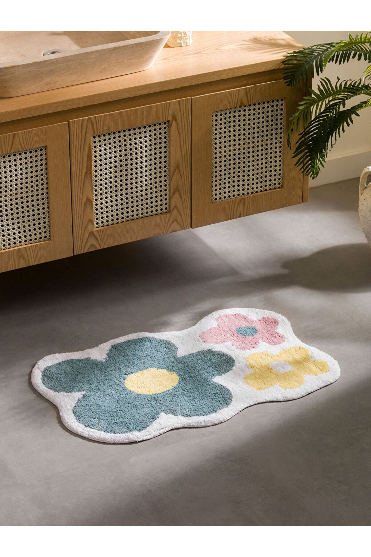 LC Waikiki Karişik Çİçek Baskılı Banyo Paspası 50x80 cm