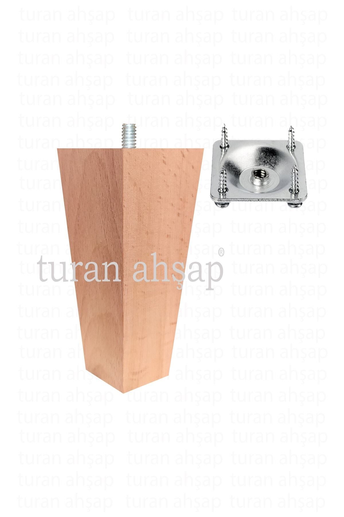 Mikasso Ahşap Koltuk Ayağı - Baza Ayağı - Ünite Ayağı- Uzunluk: 10 cm Çap: 5.5 cm Kahverengi Tekli Masa Ayağ