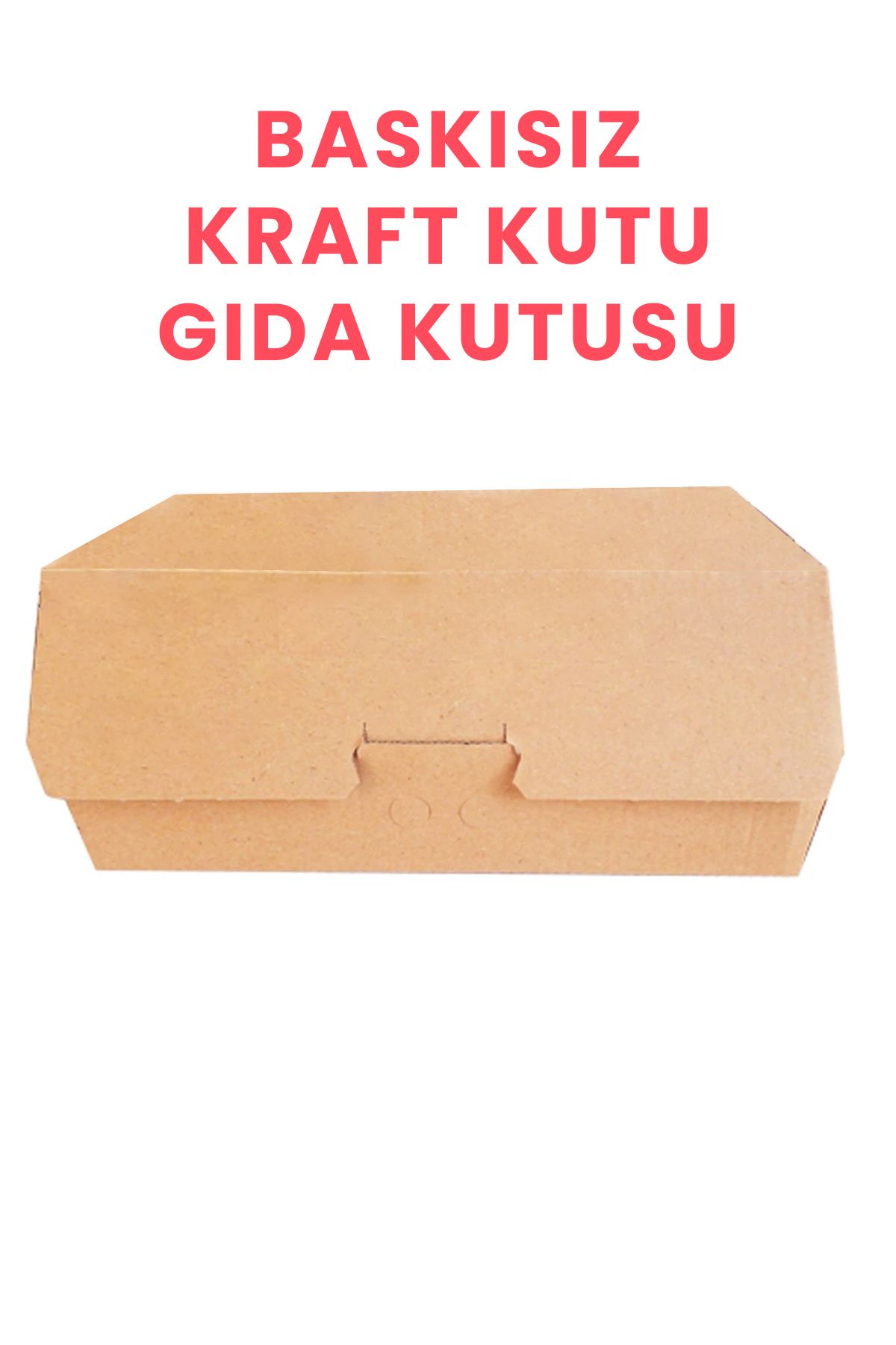 Mikasso Baskısız Burger Kutusu 13*21*9 Cm (25 ADET) Kargo Taşıma Paket Kutusu Kahverengi 13 x 22 cm 25'li