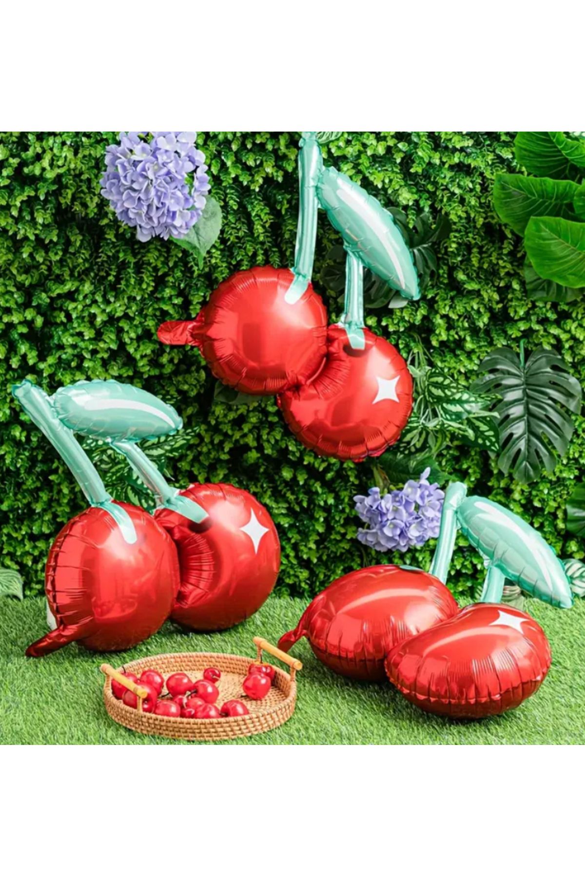 Çemrek Süs Parti Kiraz Folyo Balon 3 adet 50 cm