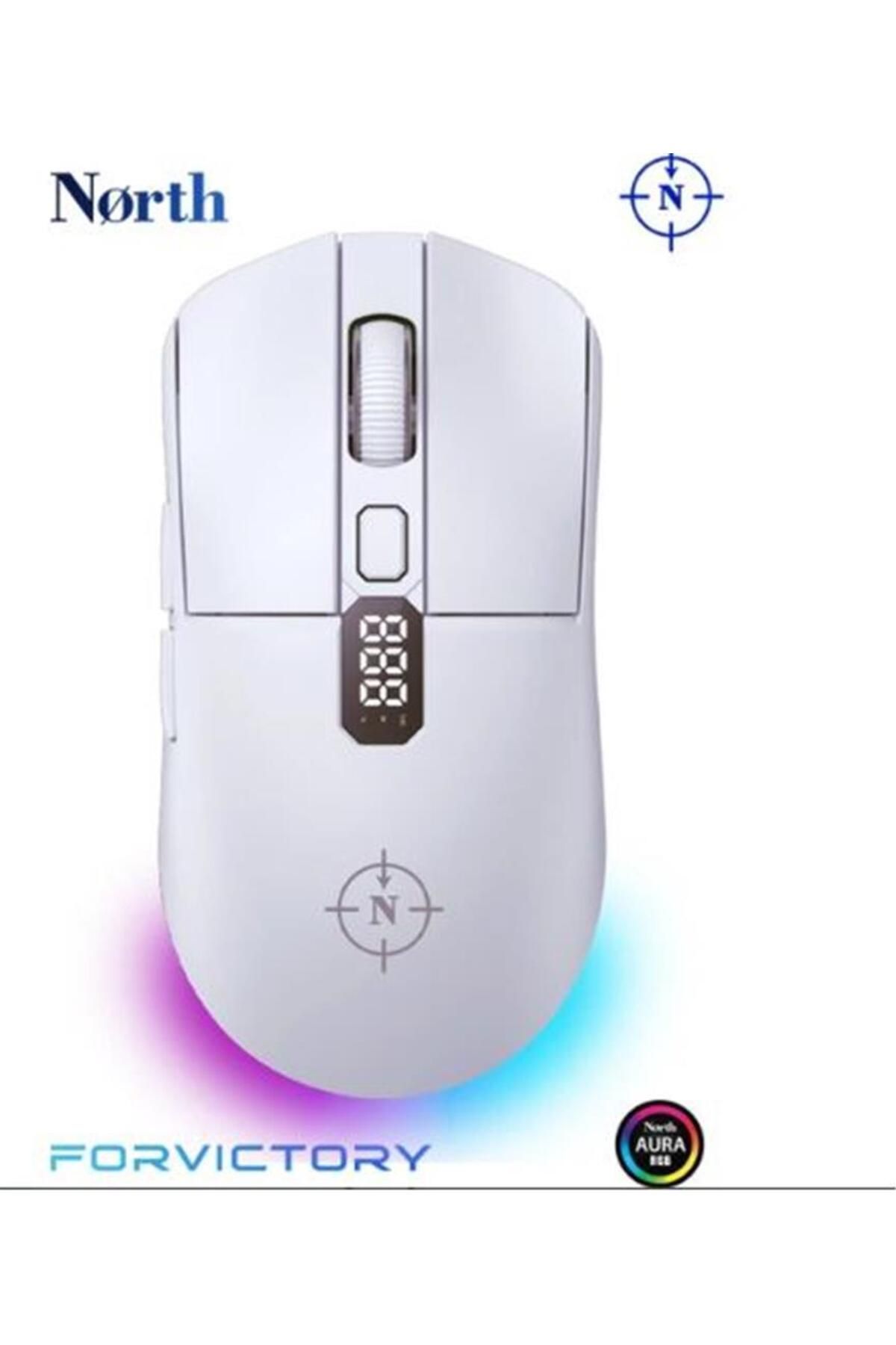 North Odin Pro WL Beyaz 26K DPI 750 IPS 70G UltraLight RGB Kablosuz Gaming Mouse