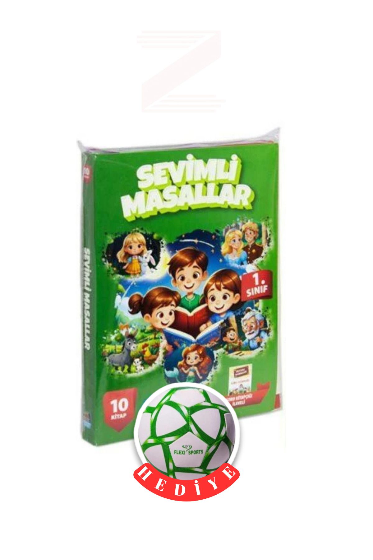 Mercan Okul Yayınları 1.Sınıf Sevimli Masallar 10 Kitap+Soru Kitapçığı(Futbol Topu Hediye)