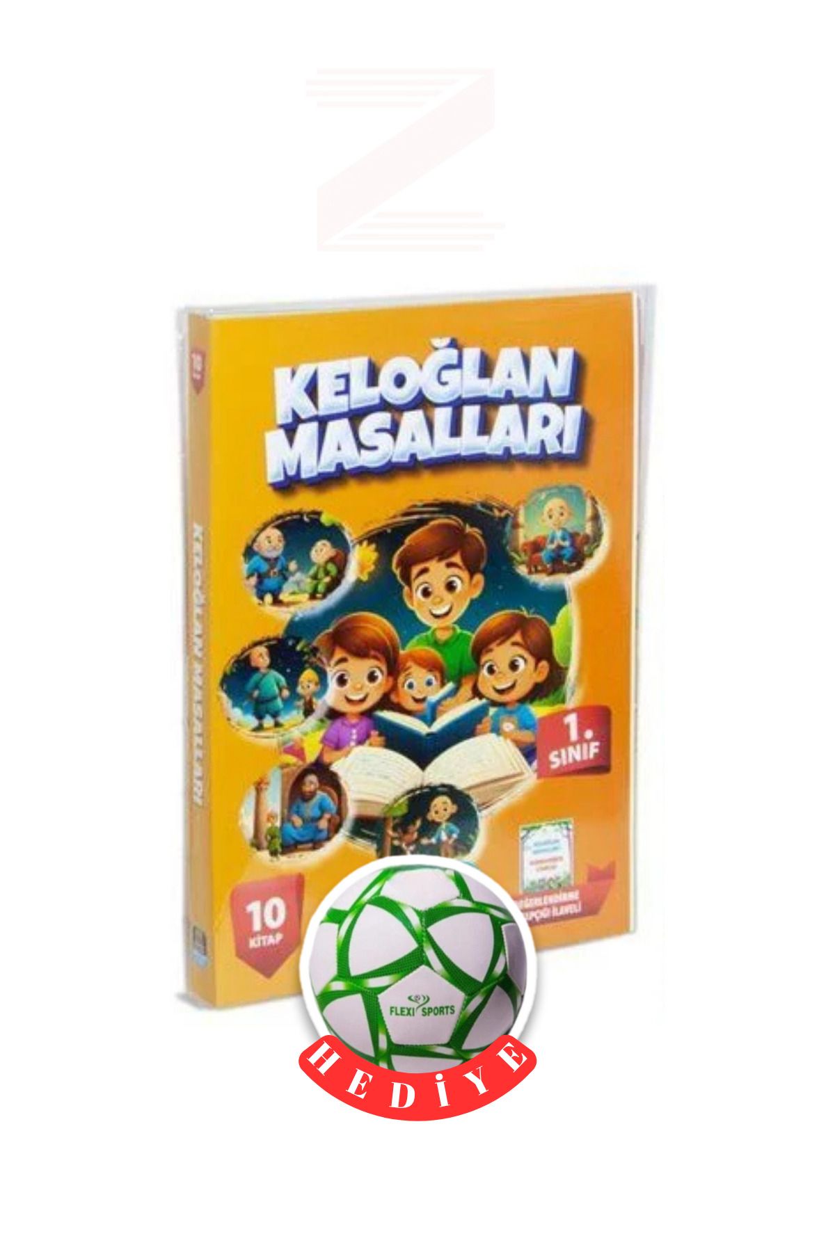 Mercan Okul Yayınları 1.Sınıf Keloğlan Masalları 10 Kitap+Soru Kitapçığı(Futbol Topu Hediye)