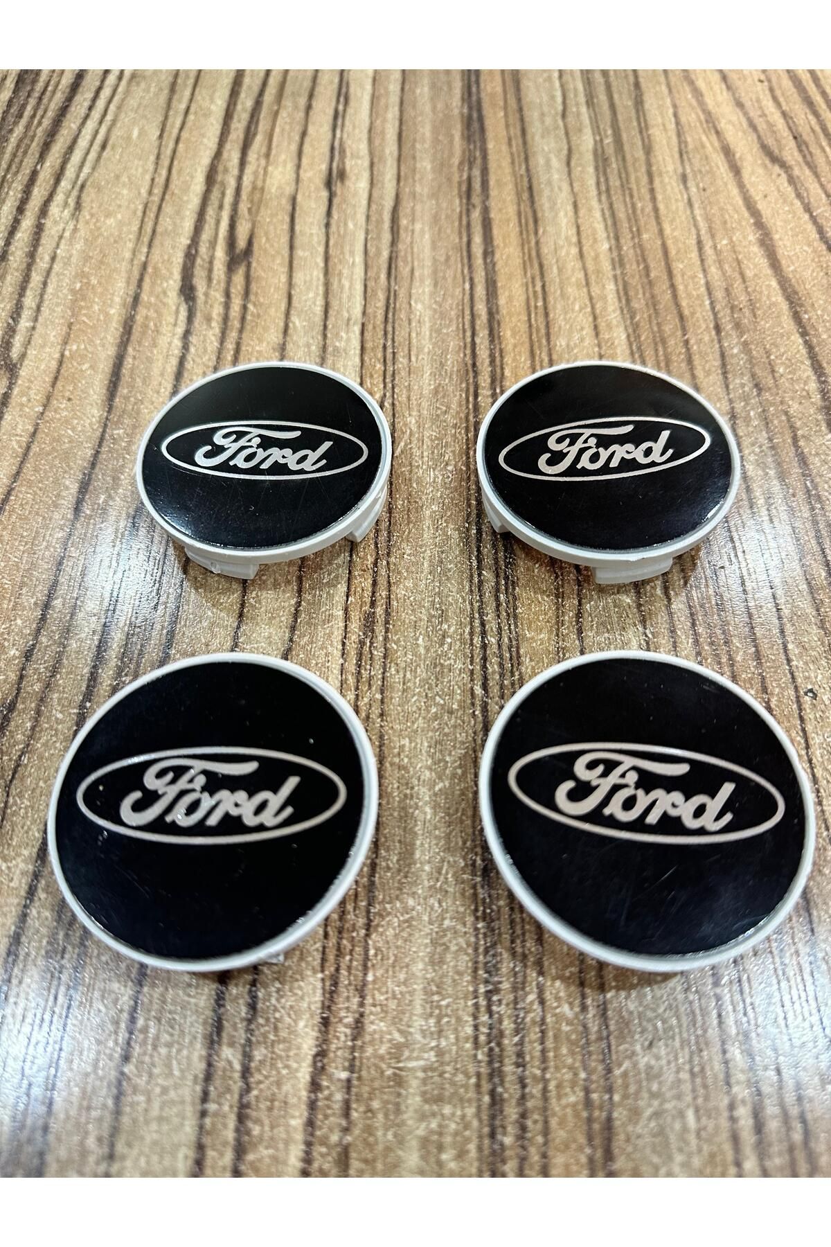 OEM FORD Logolu A Kalite Jant Göbeği 4 Adet 55 Mm Dış 50,5 Mm İç