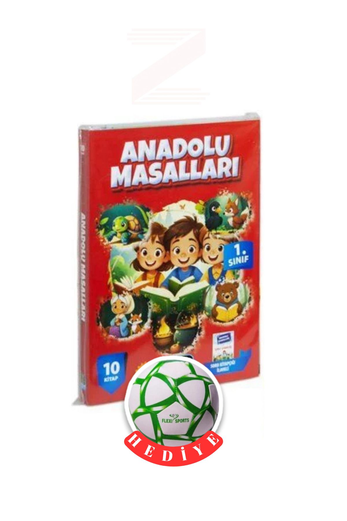 Mercan Okul Yayınları 1.Sınıf Anadolu Masalları 10 Kitap+Soru Kitapçığı(Futbol Topu Hediye)
