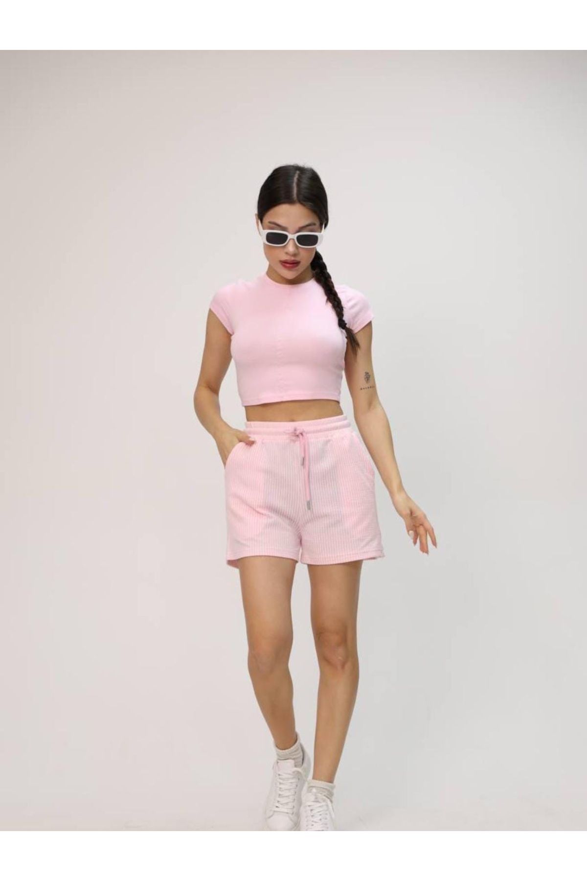 VOGUEMET Kadın Su Yolu Desenli Şort | Cepli | Rahat Kalıp | Yazlık Renkli Model (S-M-L-XL)