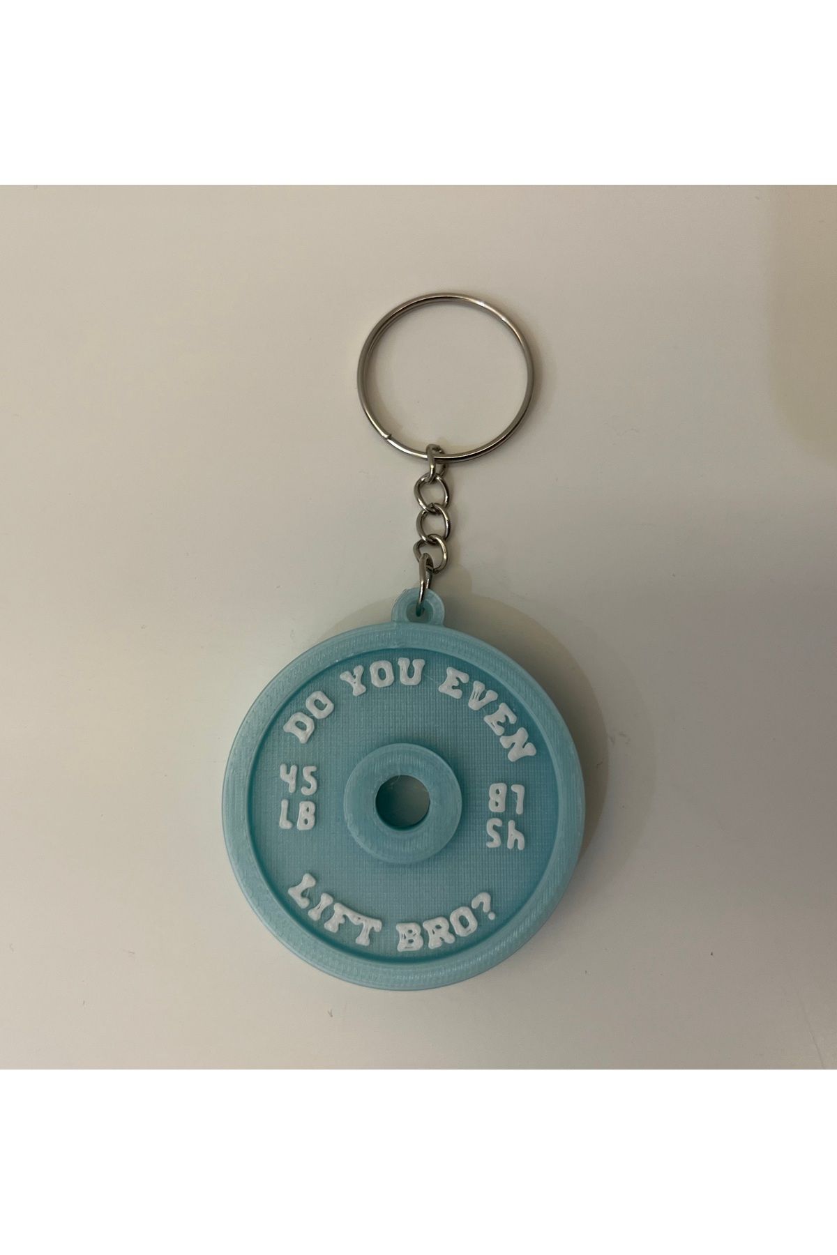 ESL Decor Fitness Ağırlık Plaka Anahtarlık çift taraflı