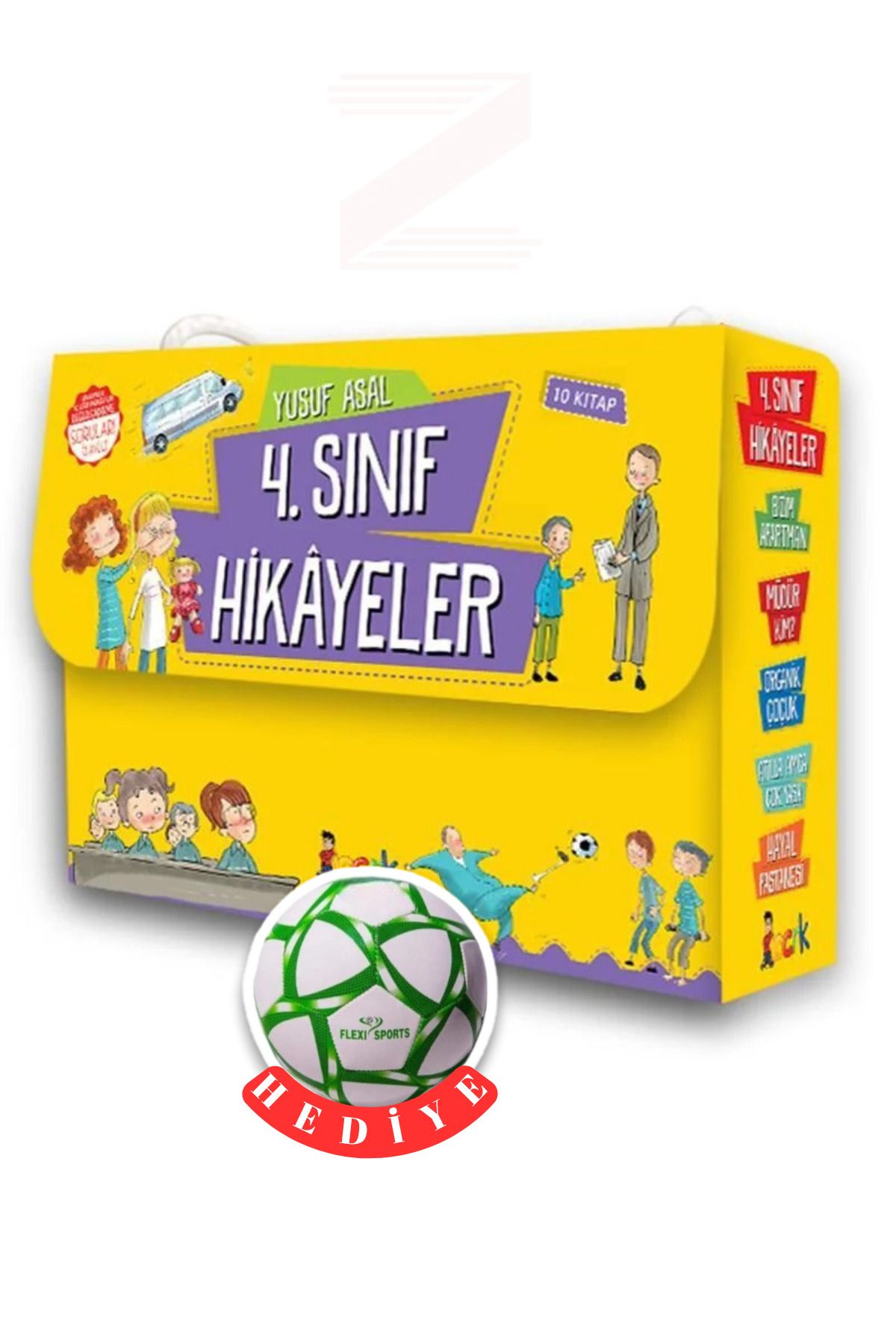 Bıcırık Yayınları 4.Sınıf Hikayeler 10 Kitap Set+Soru Kitapçığı - Yusuf Asal(Futbol Topu Hediye)