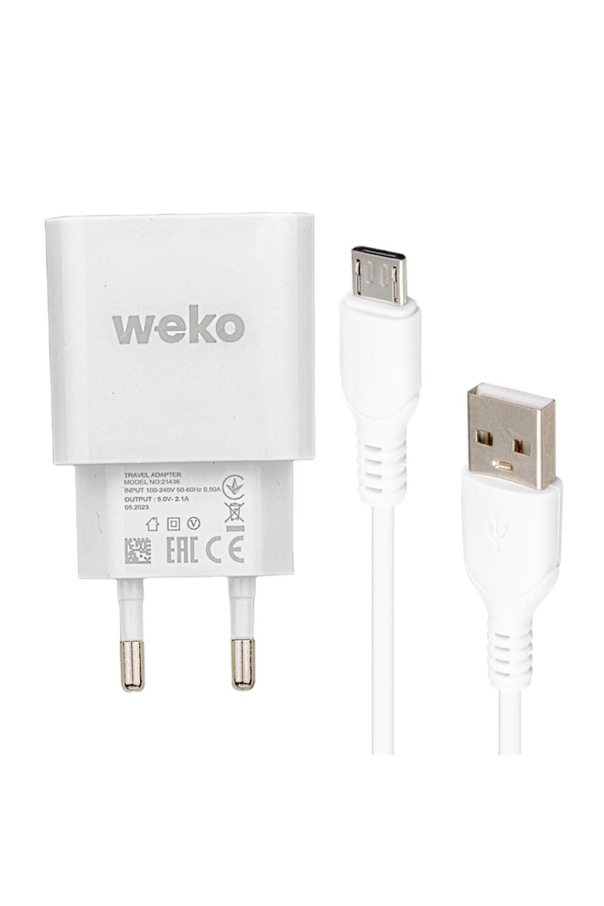 Aydoganticaret44 WK-21436 M7 2.1 AMPER ŞARJ BAŞLIK ADAPTÖRÜ + MICRO USB KABLO (NO:3)