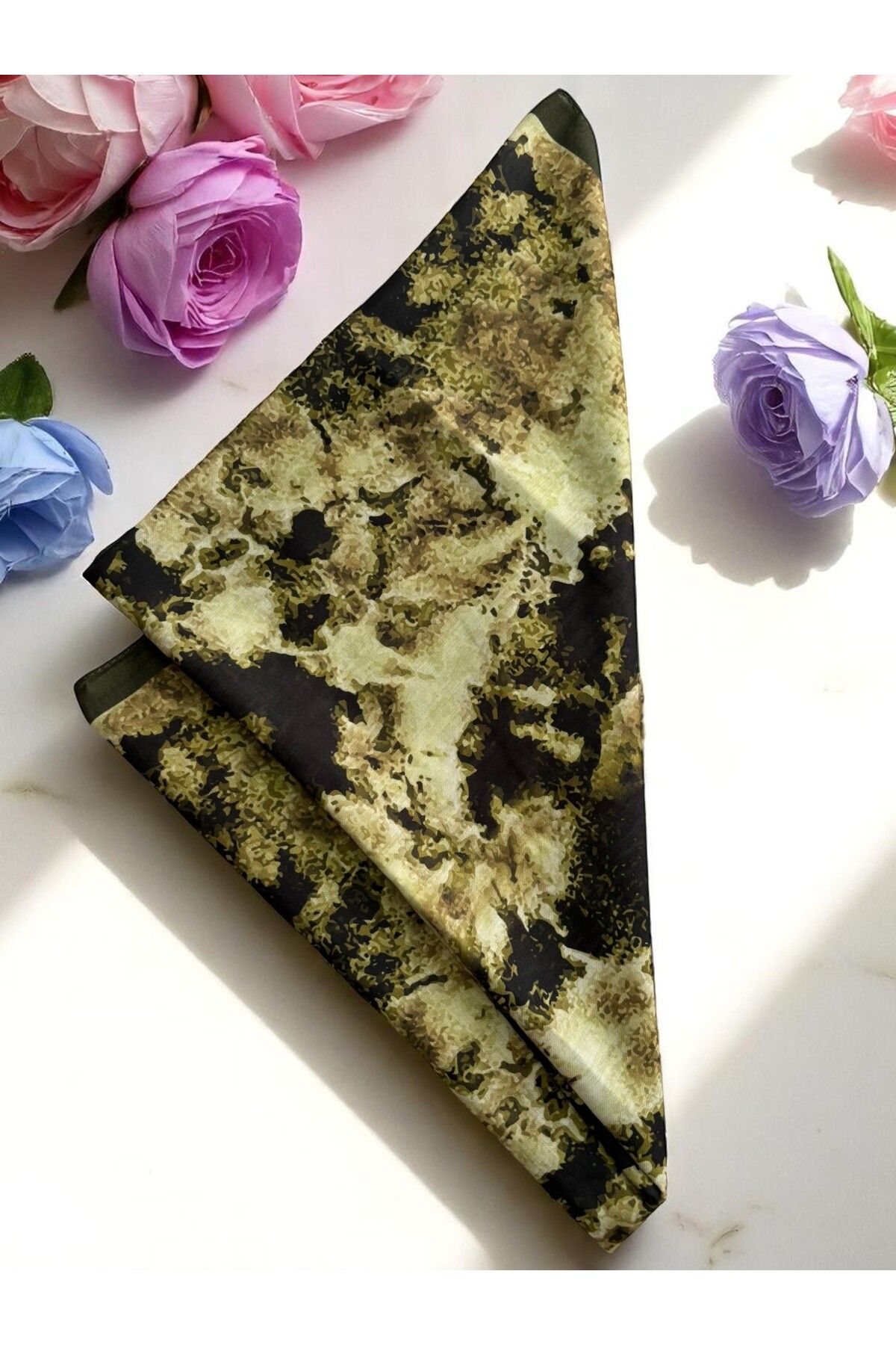 Lavena scarfs-Bohemian Series Bohemian Pattern Cotton Digital Soft Shawl - Khaki 3