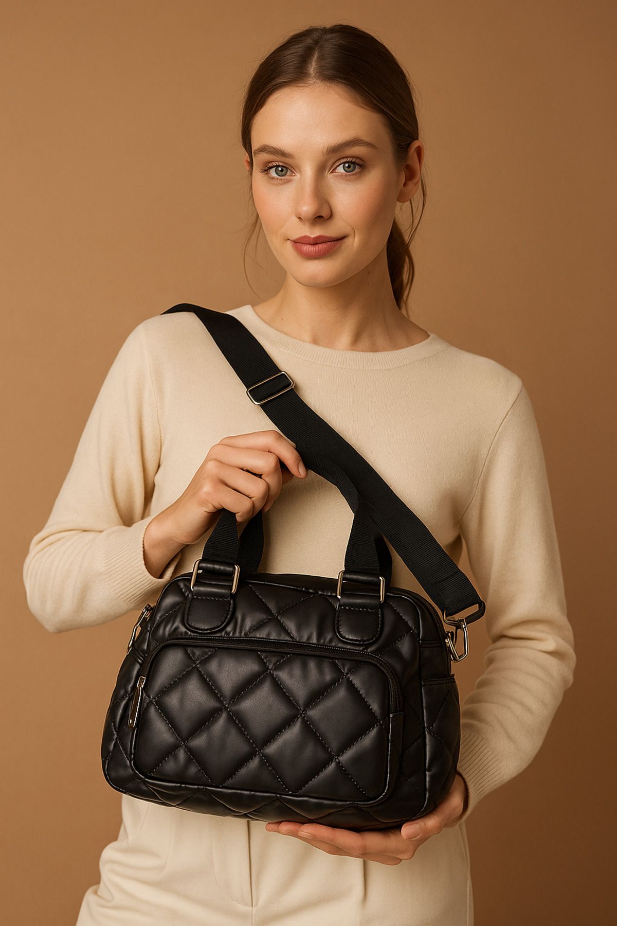 Nuva Land Quilted Chic Mini Kol & Omuz Çantası