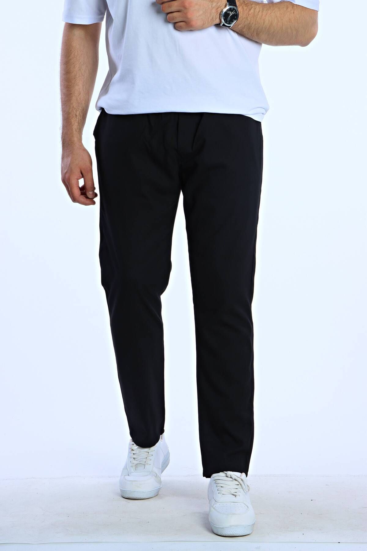 eg38 Marco Düz Klasik Jogger Siyah
