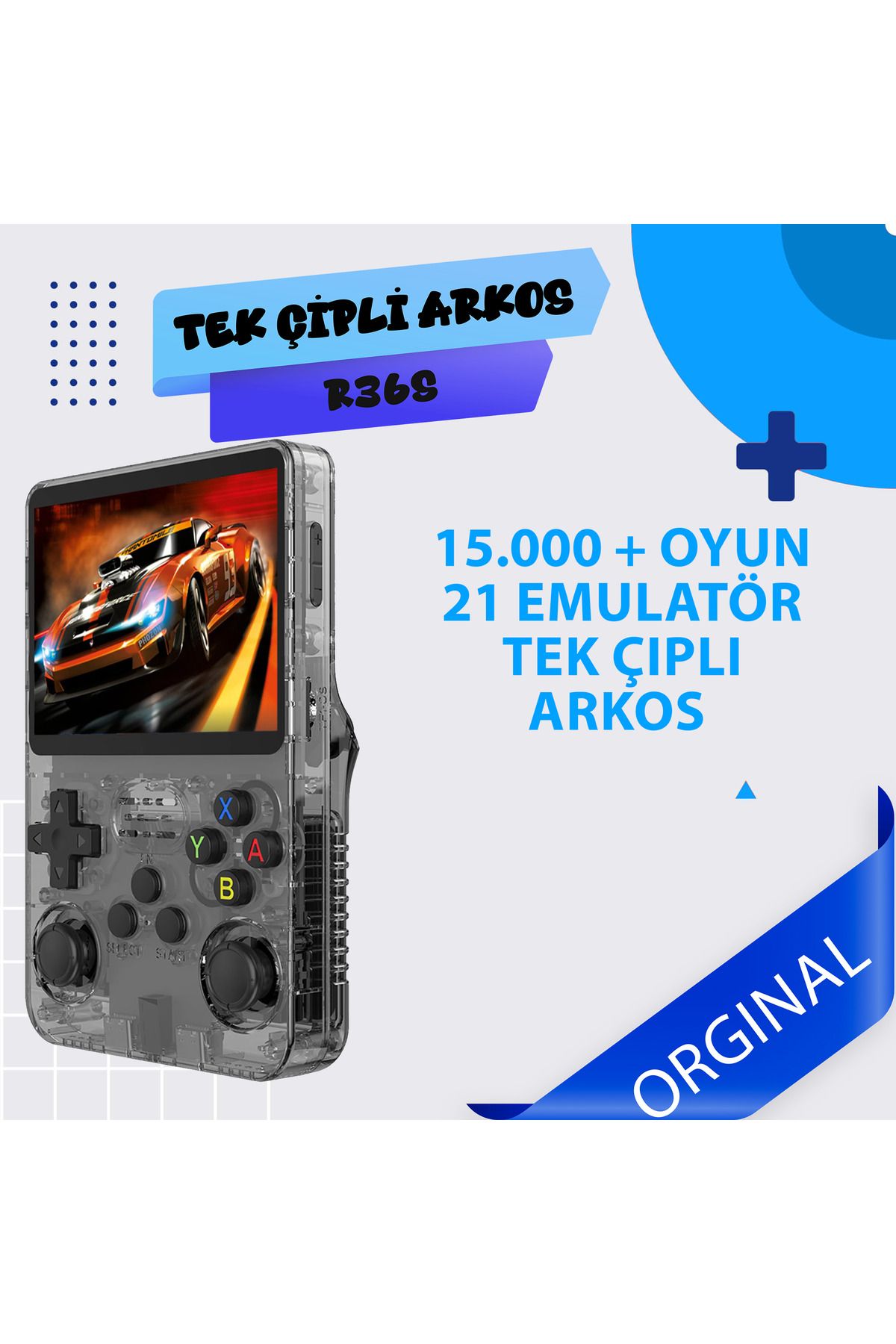 İMEXTECH R36s Tek Çipli | 64gb | 21 Emülatör | Arkos Sürüm 15.000 Oyun Konsolu