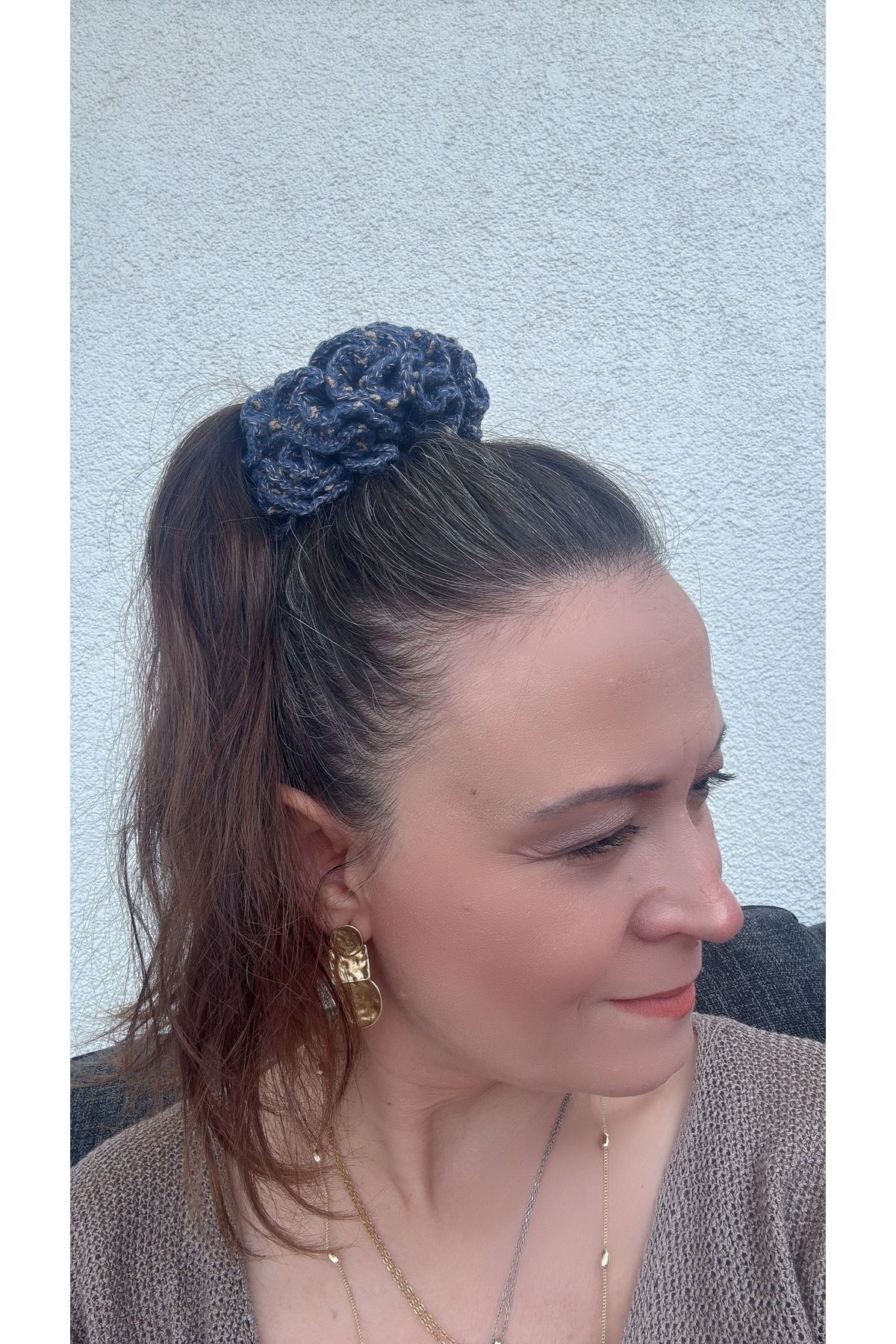 PURPLE'S BİR TUTAM MUTLULUK %100 El İşçiliği Cotton Marul Lastik Toka // Scrunchies // Simit Toka