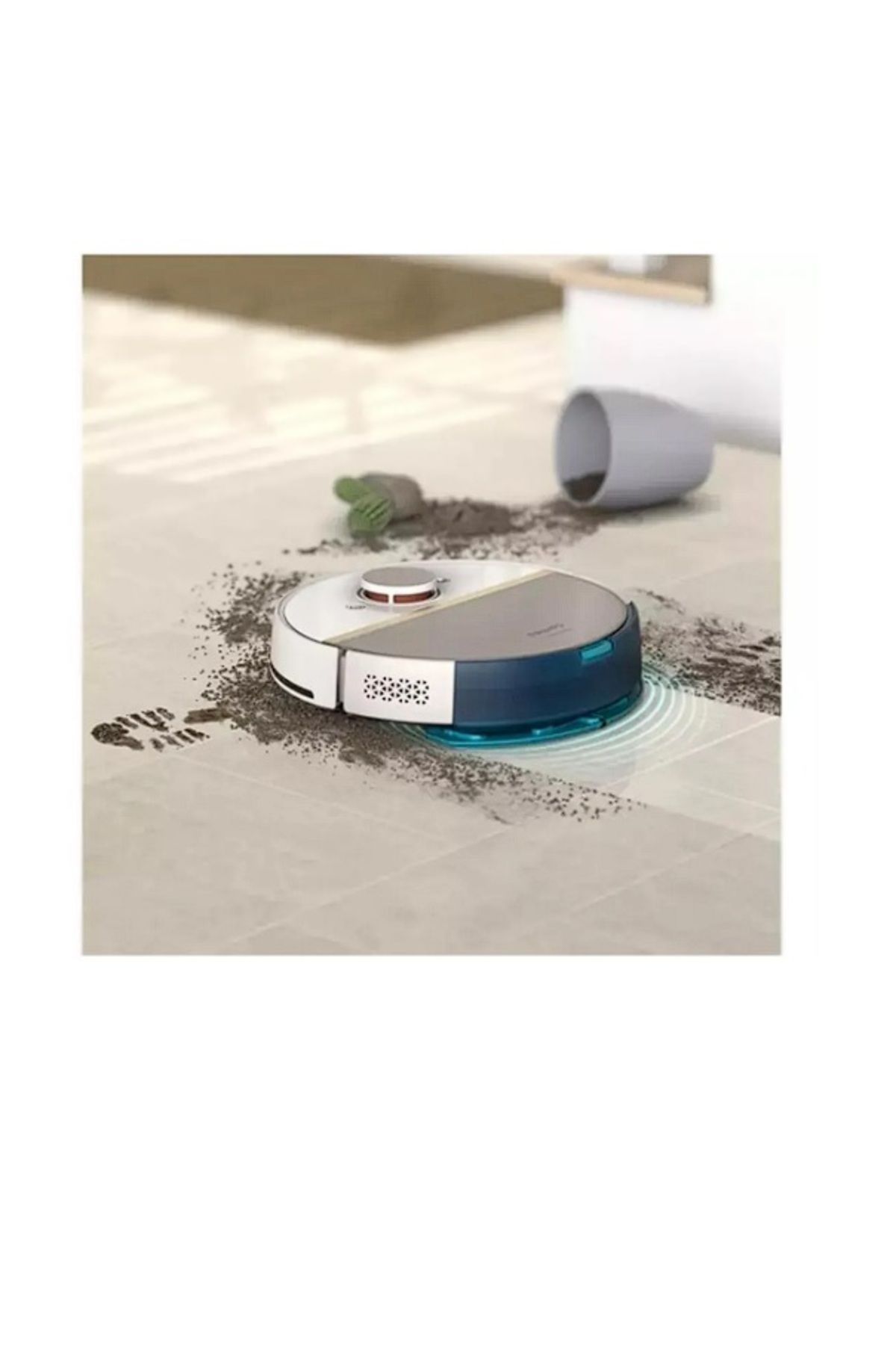 Philips Homerun-7000 Serisi Aqua Islak ve Kuru Titreşimli Premium Robot Süpürge Beyaz-Gold
