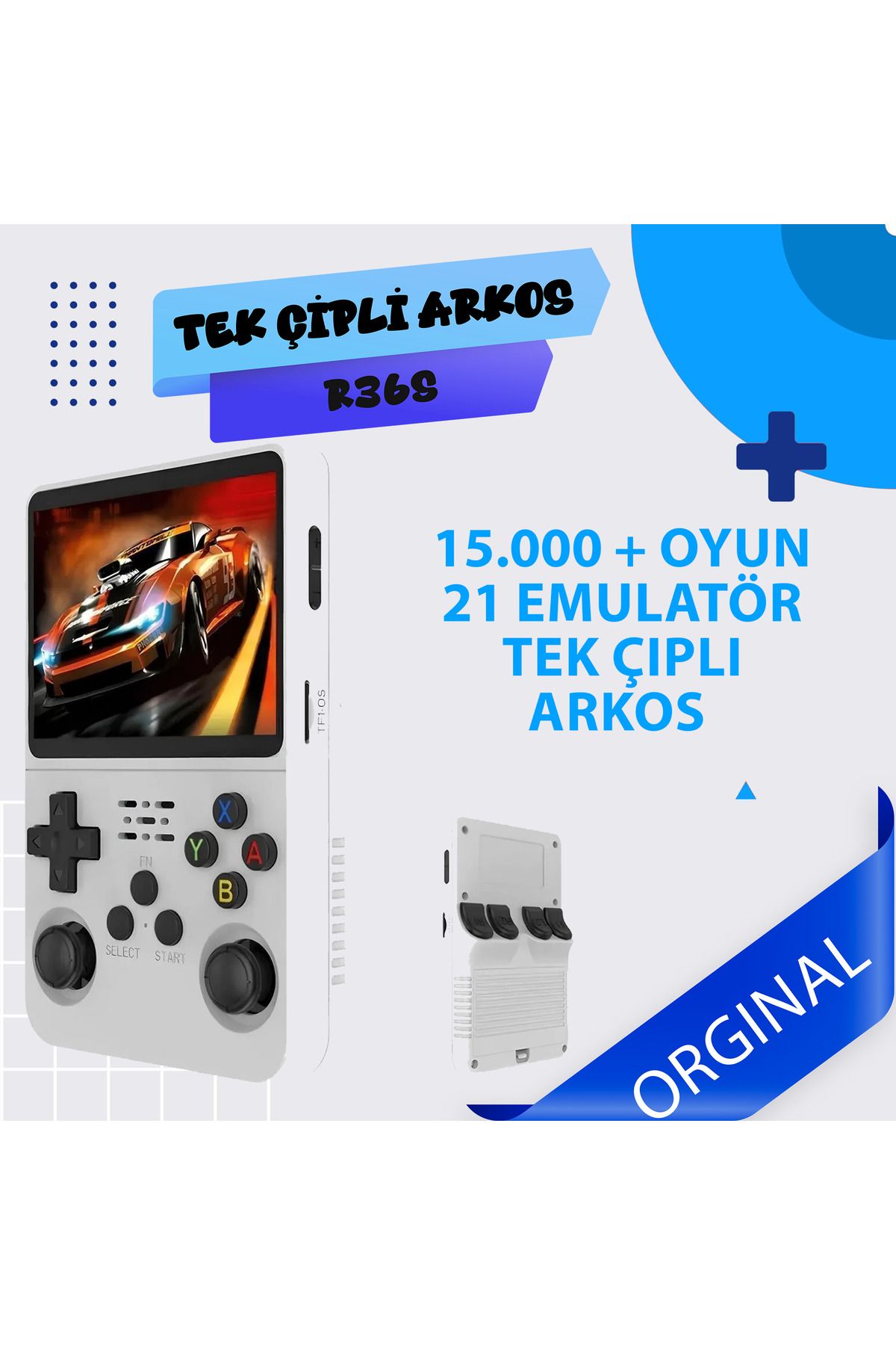 İMEXTECH R36s Tek Çipli | 64gb | 21 Emülatör | Arkos Sürüm 15.000 Oyun Konsolu