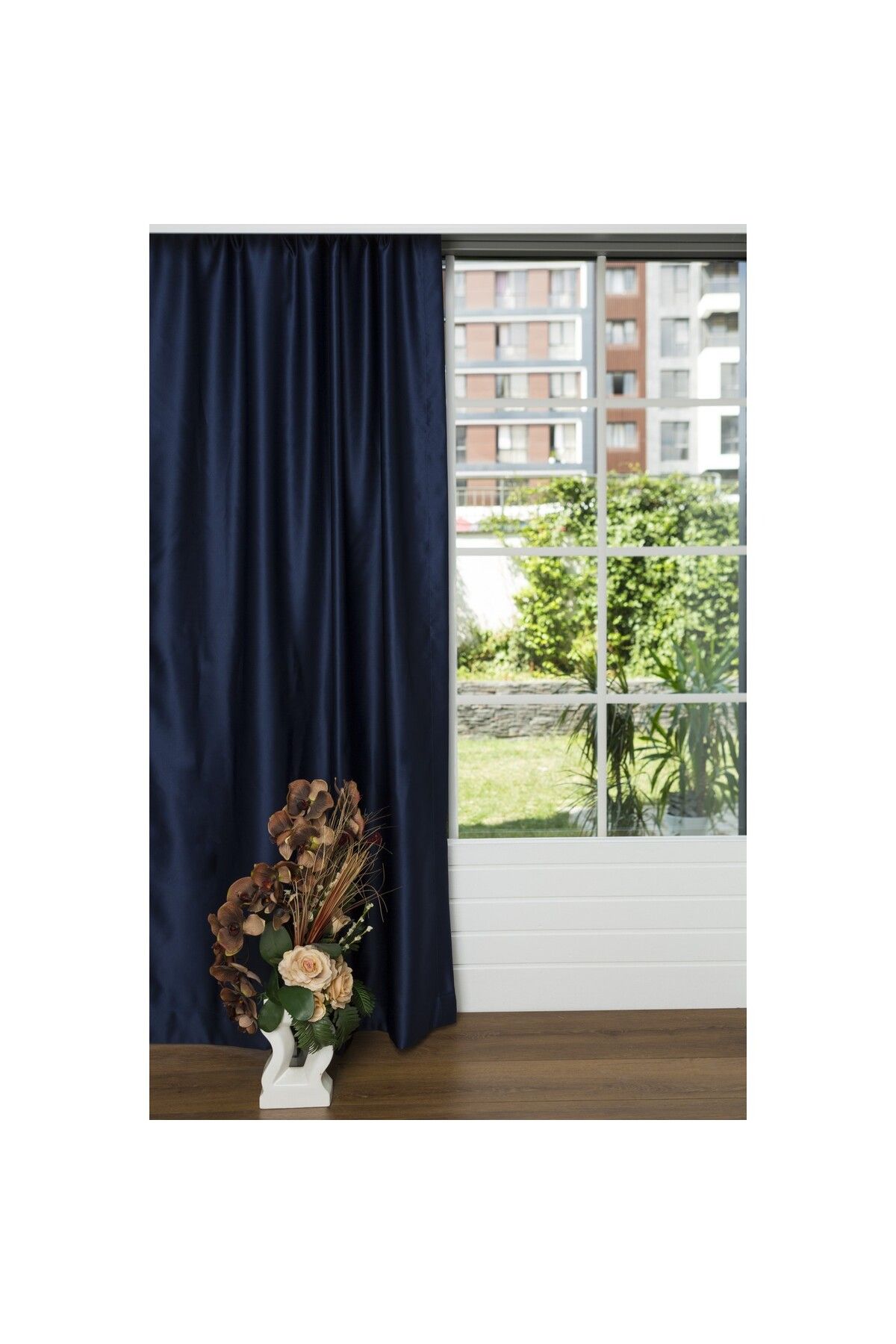 Caserta Home 1/2 Seyrek Pile Premium Blackout Işık Geçirmez Karartma Güneşlik Fon Perde V-23 Lacivert