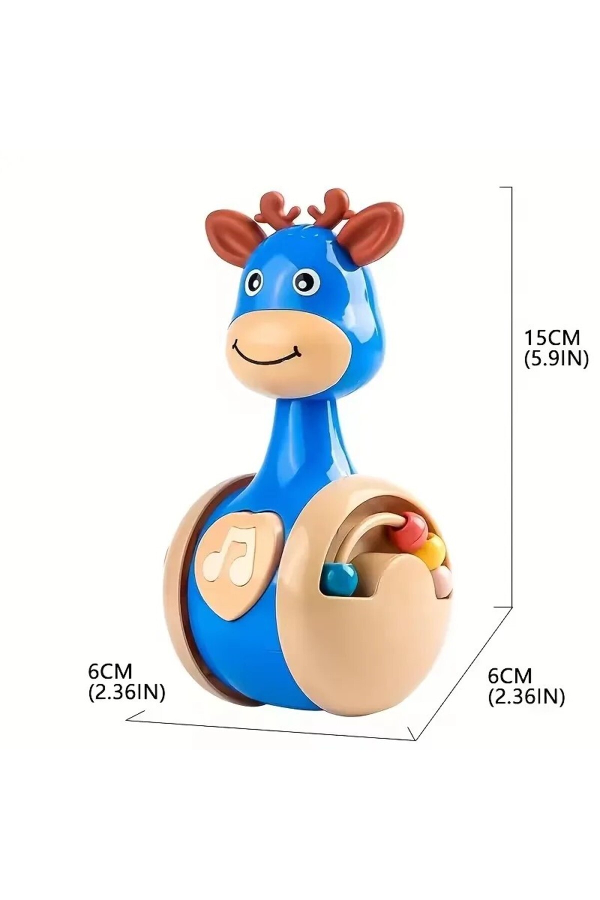 tutobaby Devrilmeyen Sevimli Geyik Oyuncağı (Bebeğinizin Oyun Arkadaşı) fotoğrafı 2 (önizleme)