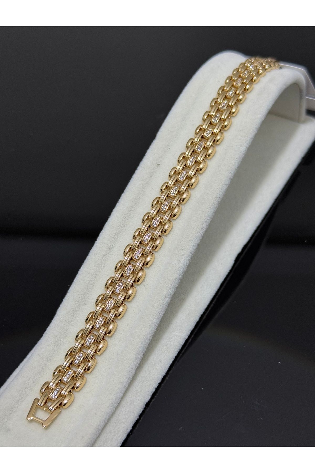 XUPING JEWELRY 316L hasır zirkon taşlı çelik bileklik paslanmaz kararmaz