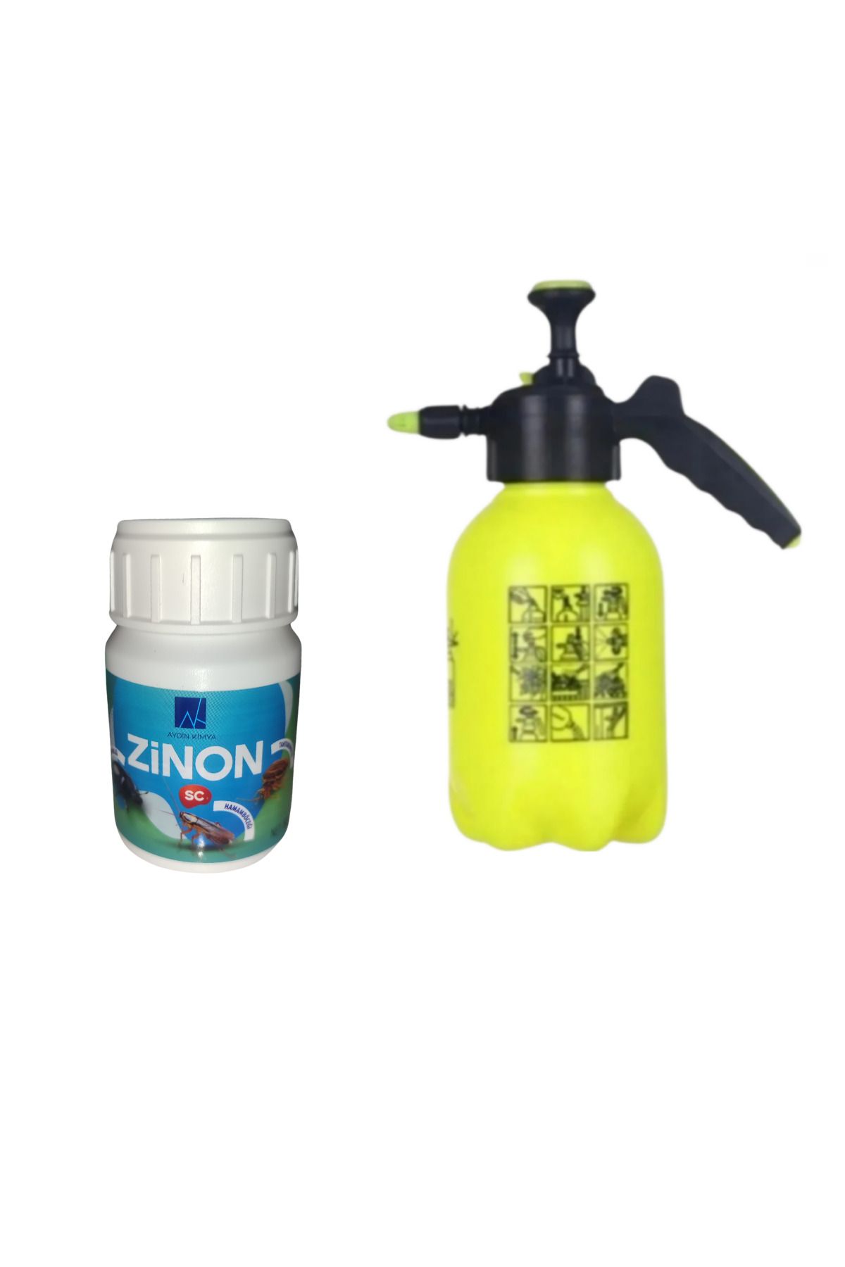 Hansel Zinon SC 50ML Kokusuz Hamamböceği Tahtakurusu Sinek İlacı/2LT İlaçlama pompası Set