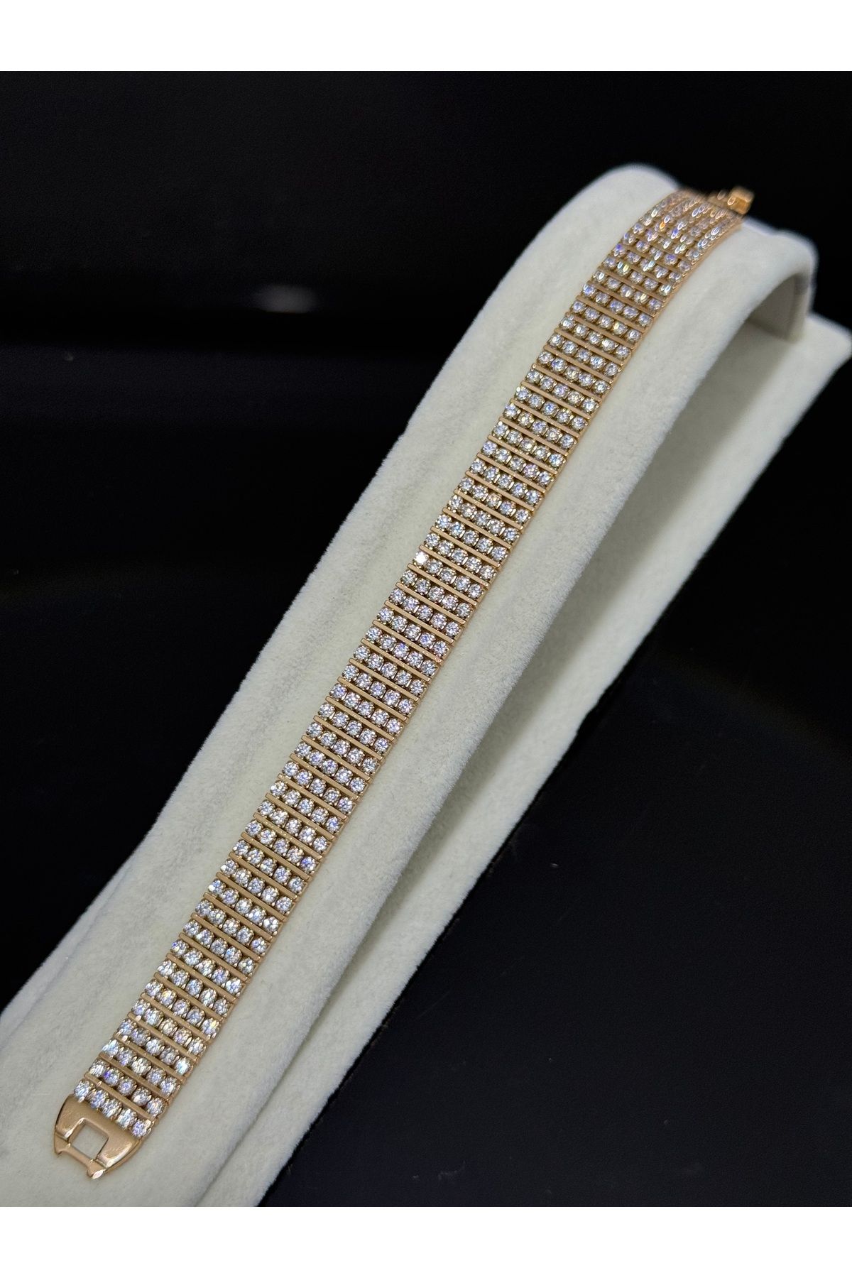 XUPING JEWELRY 326L hasır zirkon taşlı Çelik bileklik paslanmaz kararmaz