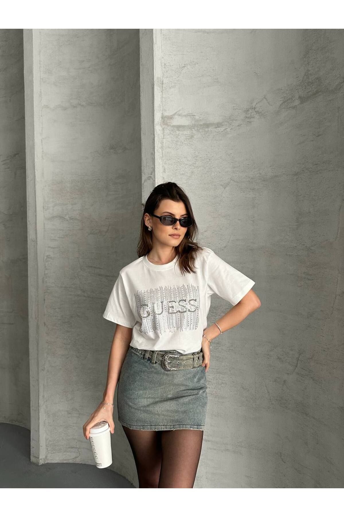 asur boutique Asur Butik Kadın Bisiklet Yaka Tişört