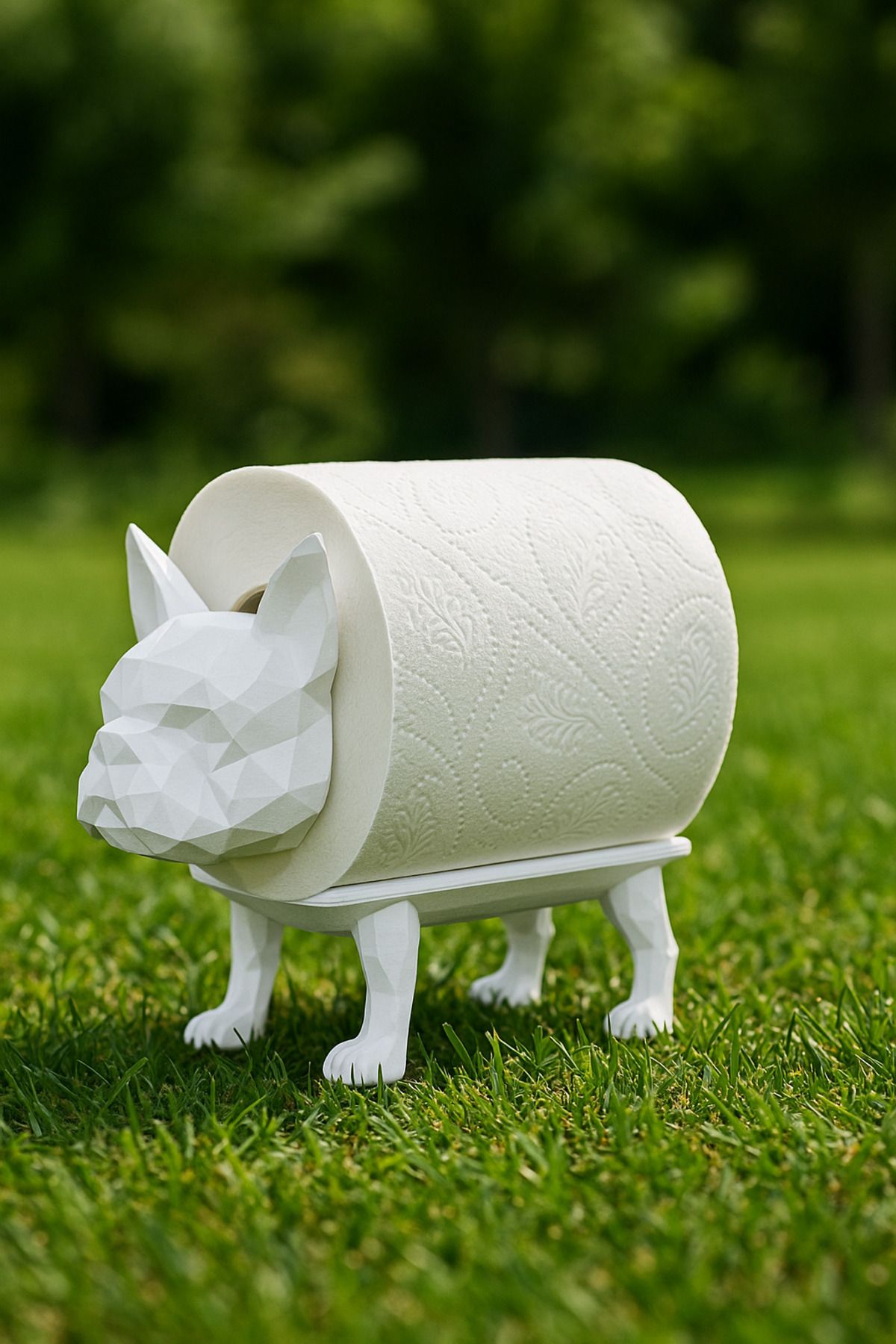 Lasirius Dekoratif Tuvalet Kağıdı Pratik Ev Dekorasyon Buldog Tuvalet Tasarım 14 X 12 Cm