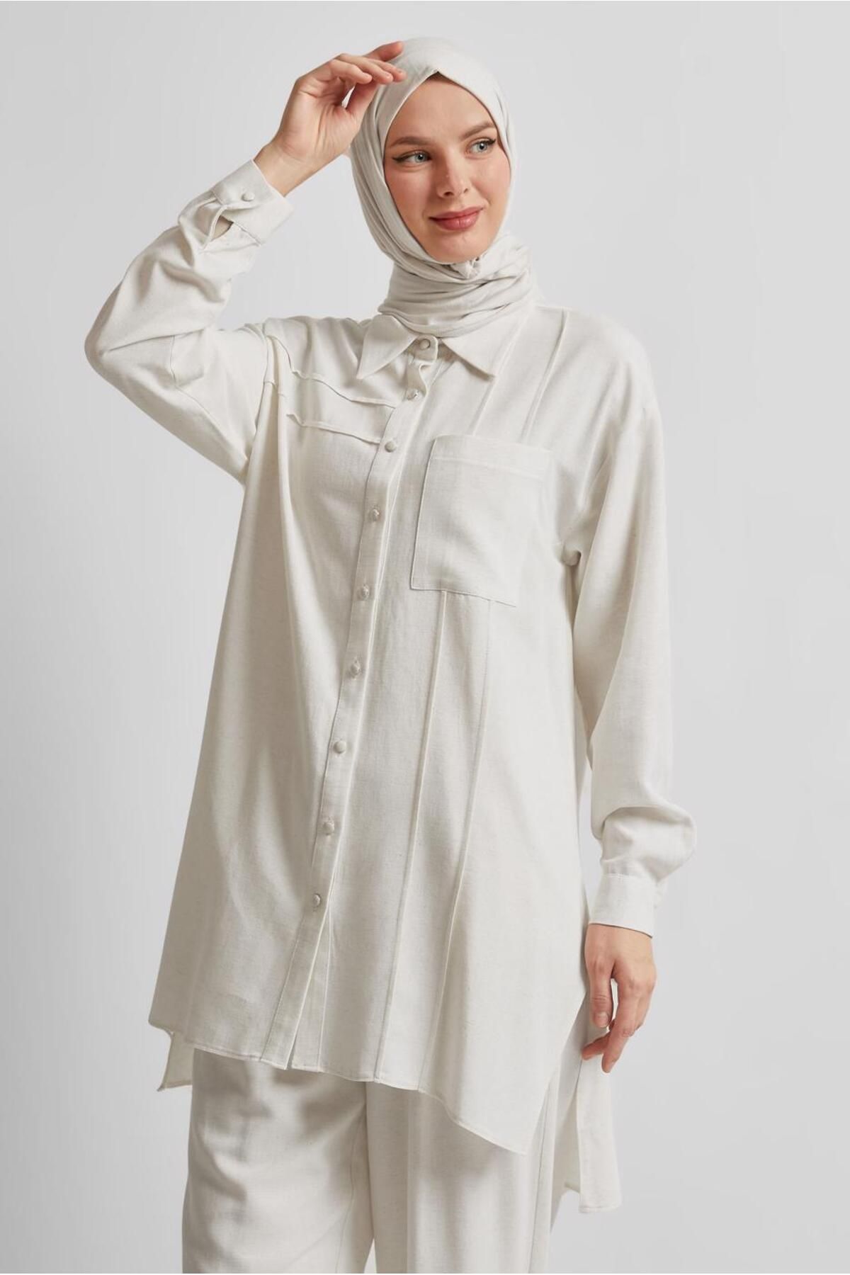 Alvina PANTOLONLU VİSKON KETEN TAKIM 45613