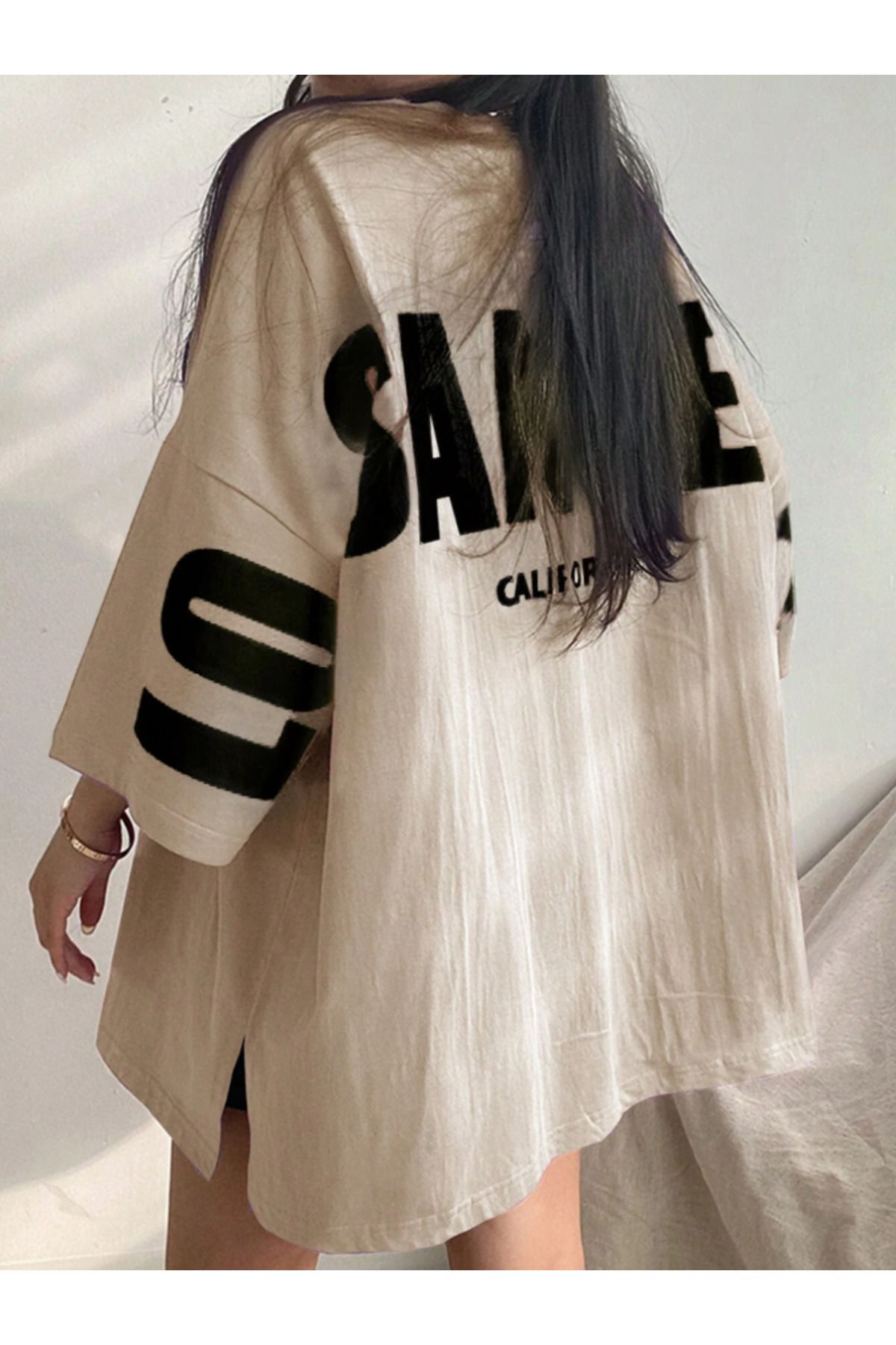 COHERENT Unisex Erkek/Kadın LOC Özel Baskılı Oversize Pamuklu T-Shirt