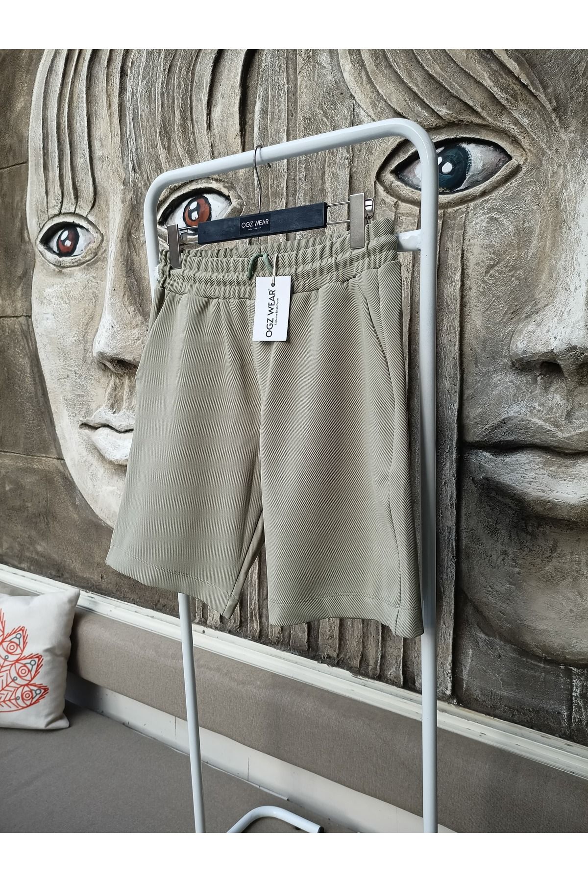 Scornic Ogz Wear Premium Diagonal Kumaş Cepli Beli Lastikli Erkek Şort