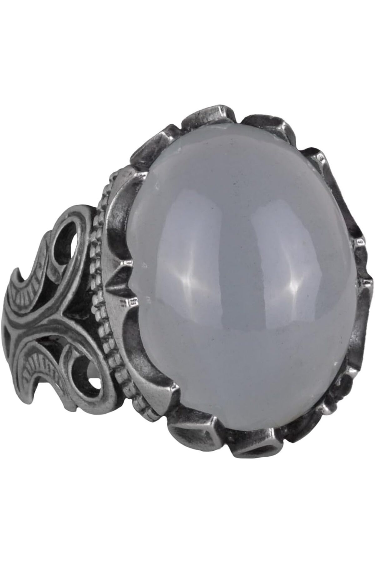 KAMBO 925 Ayar Katı Gümüş Erkek Yüzük - Doğal Taş Seçeneği ile El Yapımı Tasarım (Cabochon Akuamarin)