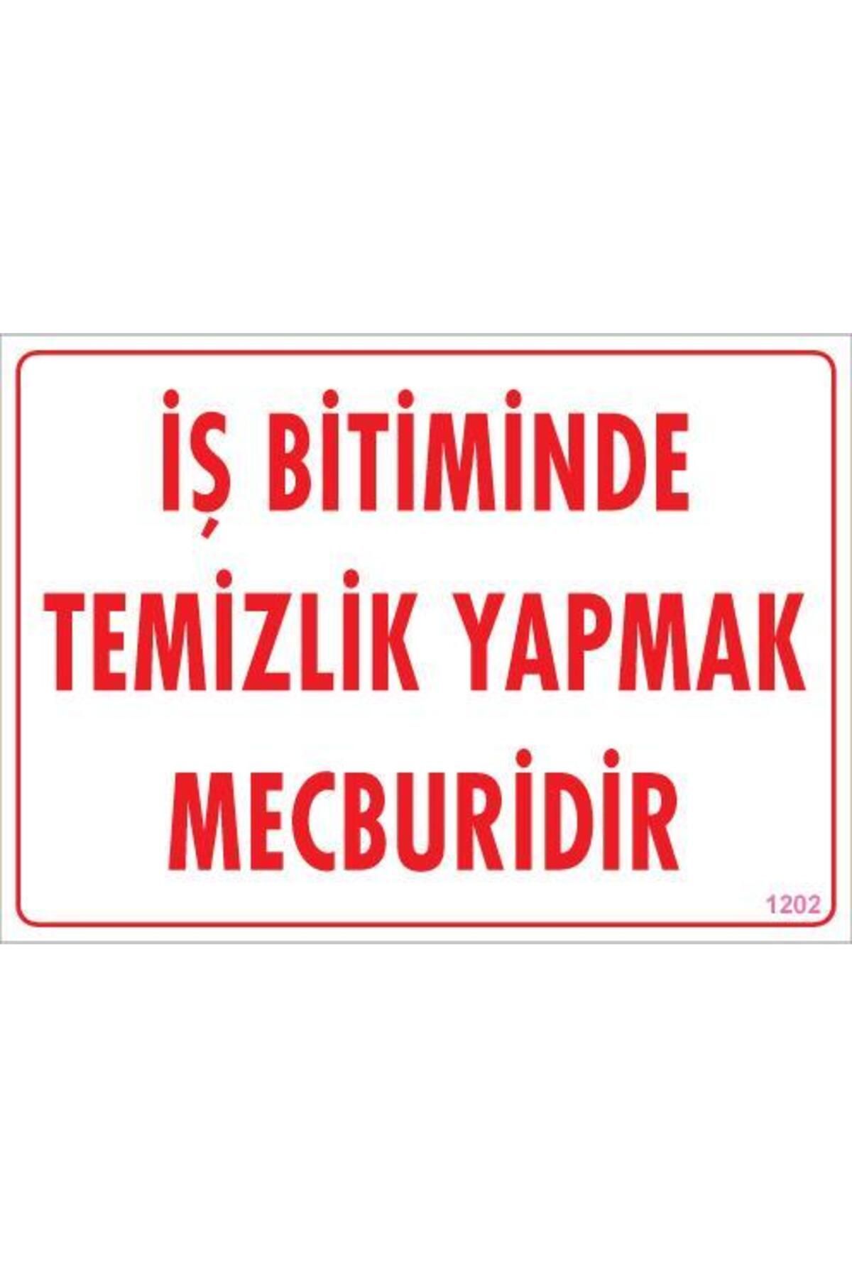 Toptan Bulurum Temizlik Düzen Uyarı Levhası 25x35 KOD:1202