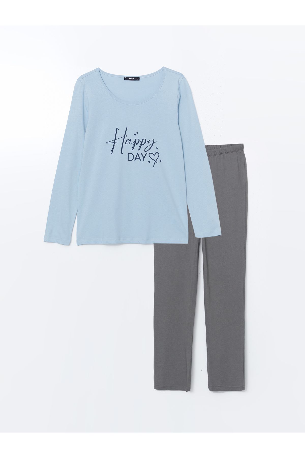 LC Waikiki Bisiklet Yaka Baskılı Kadın Pijama Takımı