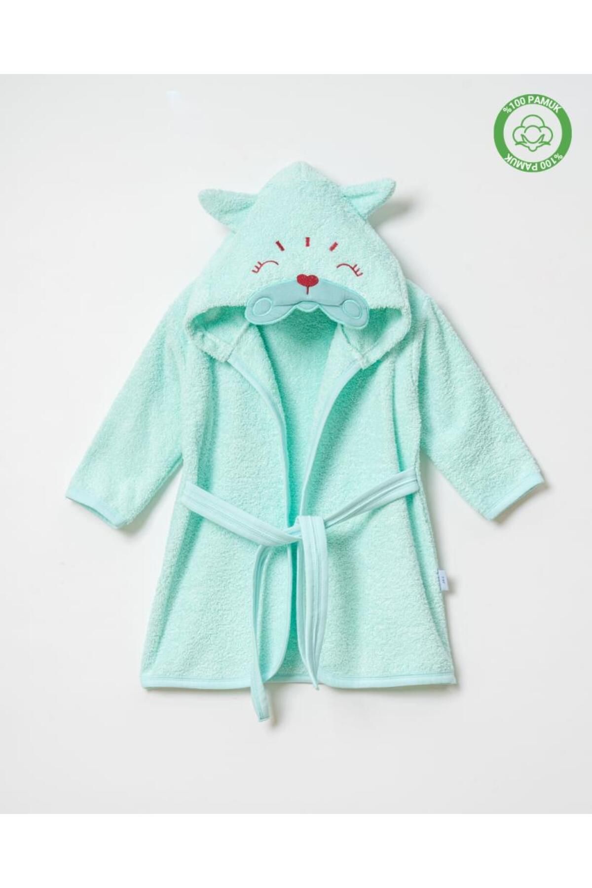 ankibaby Kedicik Bornoz Mint