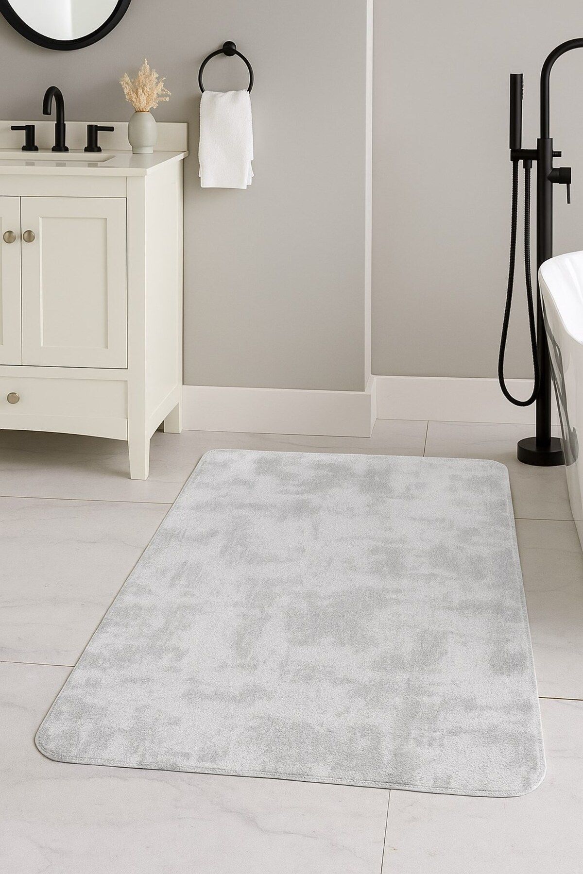 EUROBANO Sadiva Tek Parça Banyo Paspası 60x100-80x100 cm Kaymaz Taban Yıkanabilir