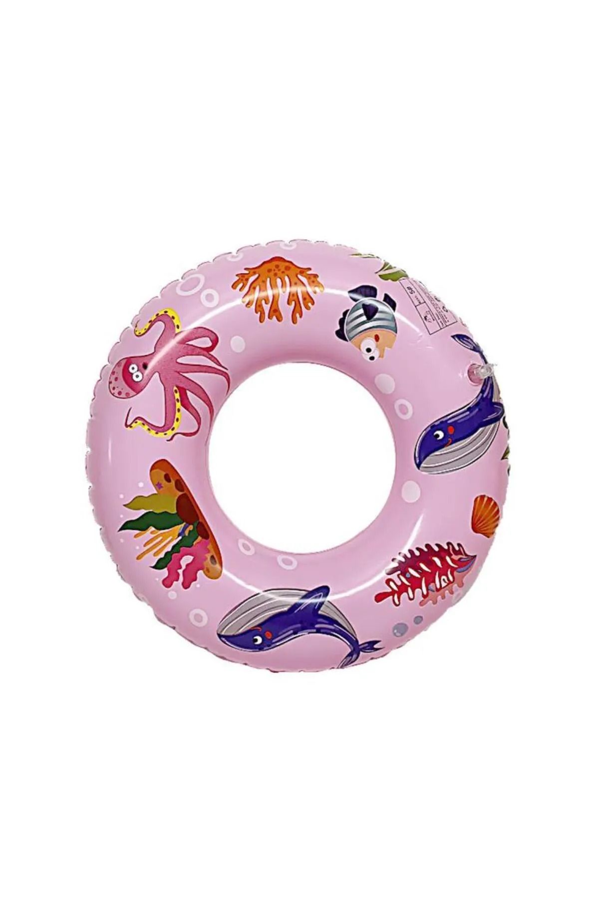 AKKUZU TİCARET Deniz Simidi 3 - 6 yaş Çocuk - 50cm Küçük Boy Desenli & Pembe