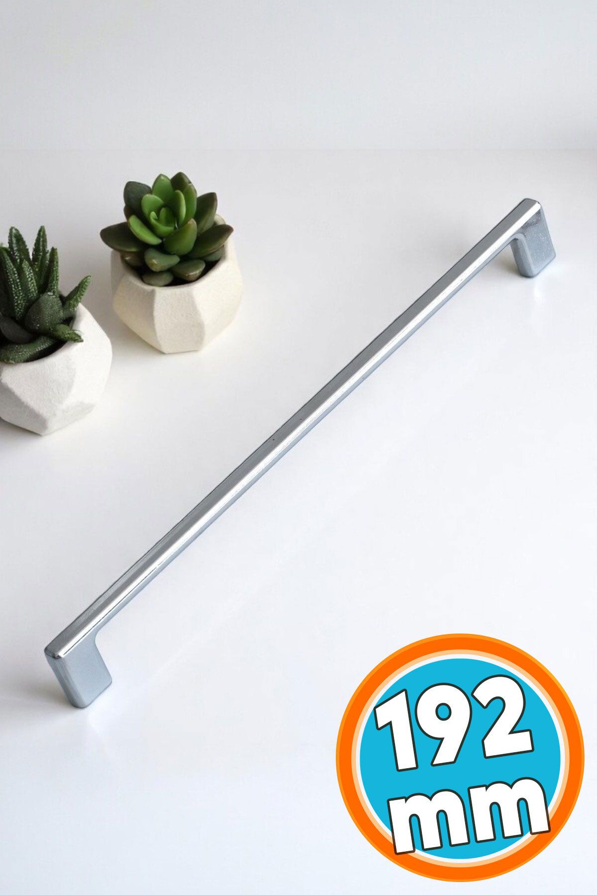 NZB Mobilya Çekmece Mutfak Dolabı Dolap Kapak Kulpları Kulbu Kulpu Krom Metal Kulp 192 mm-19.2 cm
