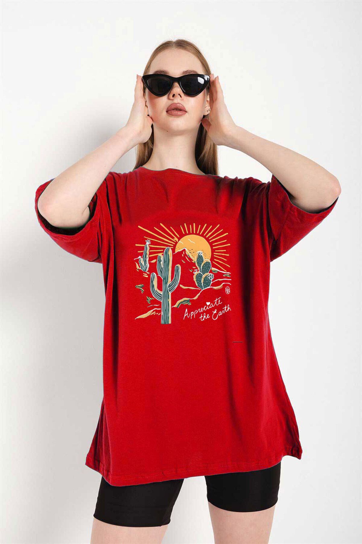 Boi Çöl Tema Baskı Unisex Tshirt