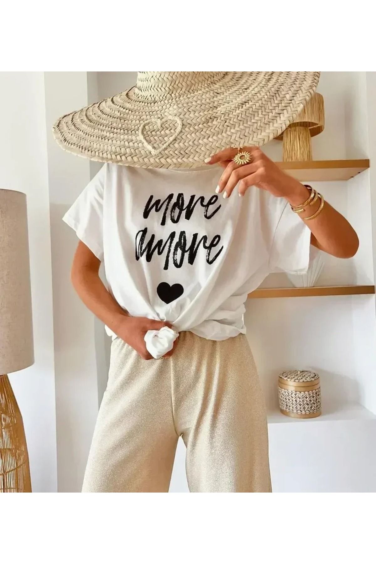 JANSO GROUP -KADIN PAMUKLU BASKILI SpicyLife KISA KOLLU TSHIRT OVERSİZE BÜYÜK BEDEN