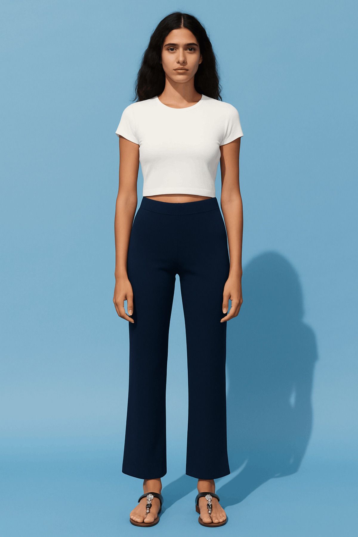 Re-clo AVA PANT, Sürdürülebilir Kumaşlı, Bol Paça Pantolon