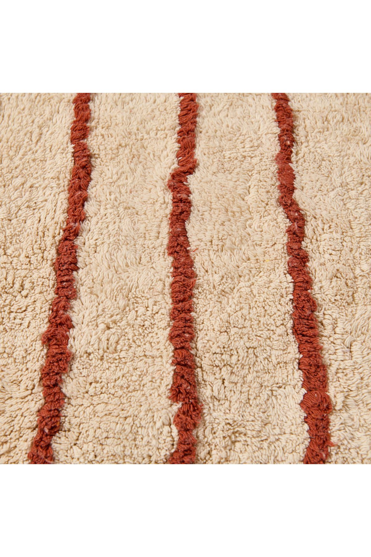 Evidea Soft Line Tufting Banyo Paspası - Ekru - 60x90 cm