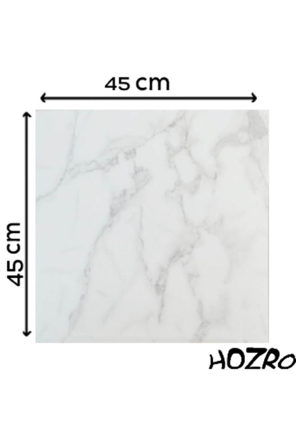 HOZRO-Set of 10 x HOZRO Self-Adhesive PVC Tiles, For Floor, Marble Style 3