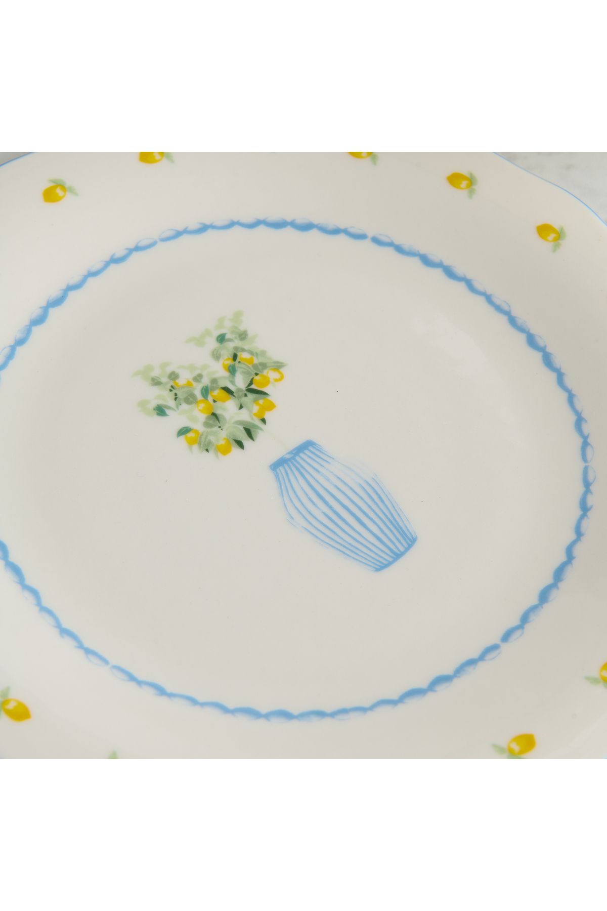 Evidea Kitchen Limecello Porselen Servis Tabağı - Renkli - 27 cm