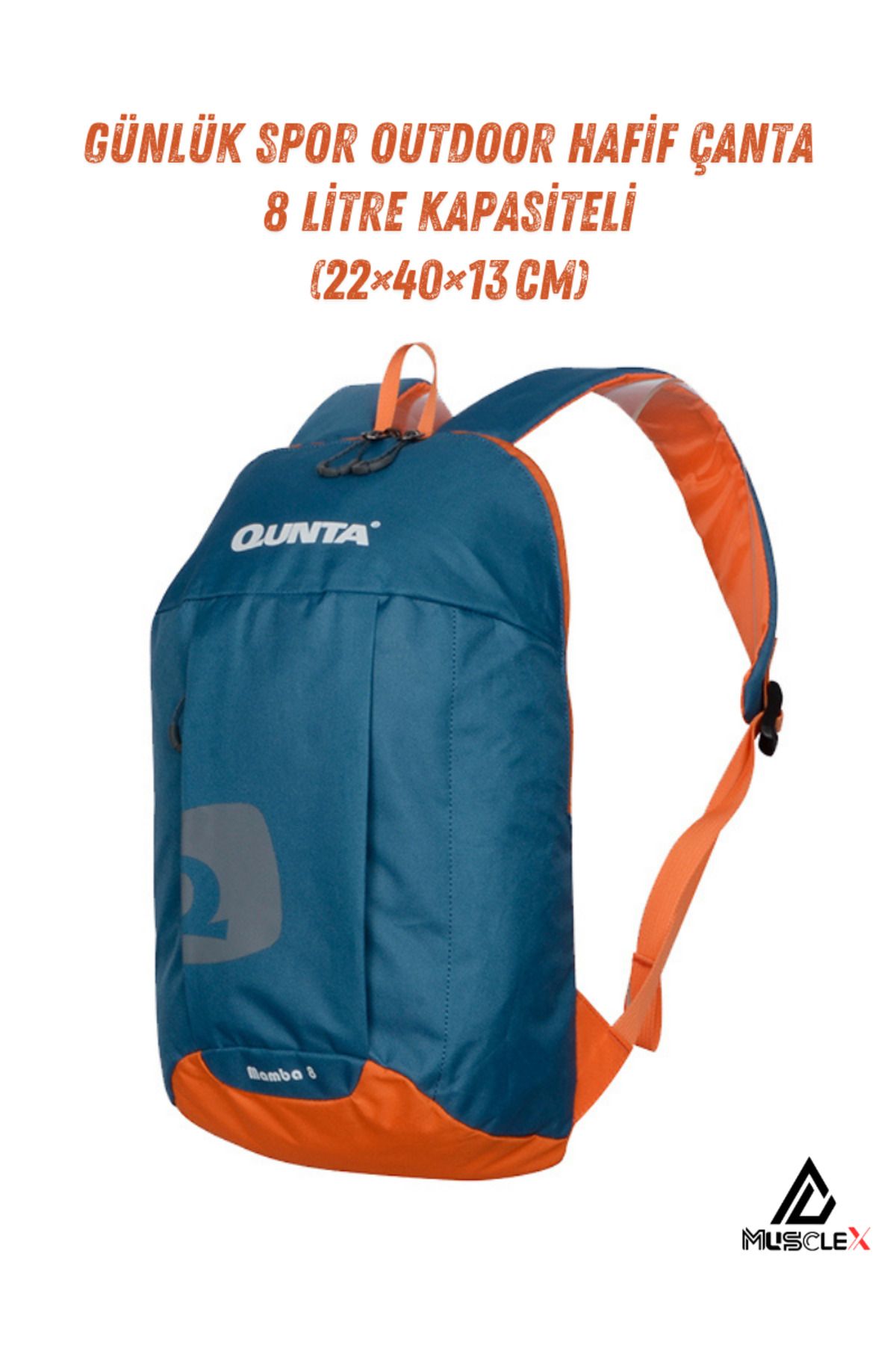 Musclex Spor Tekstil 8 Litre Hafif Sırt Çantası – Günlük, Outdoor, Su itici Çanta, Spor Çanta, Polyester Çanta