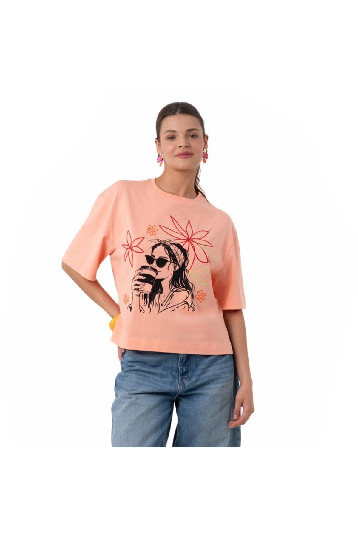 POG'S Coffee Crop Oversize Somon T-Shirt