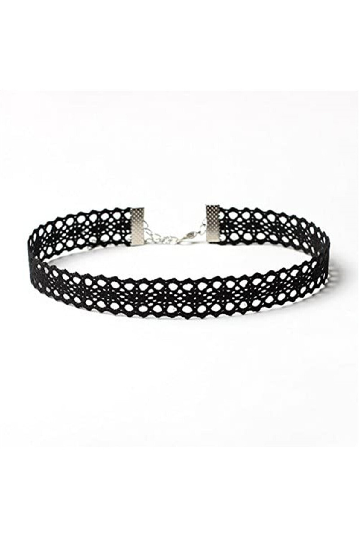 BLACK-Set of 6 elegant choker necklaces, multiple styles, black 4