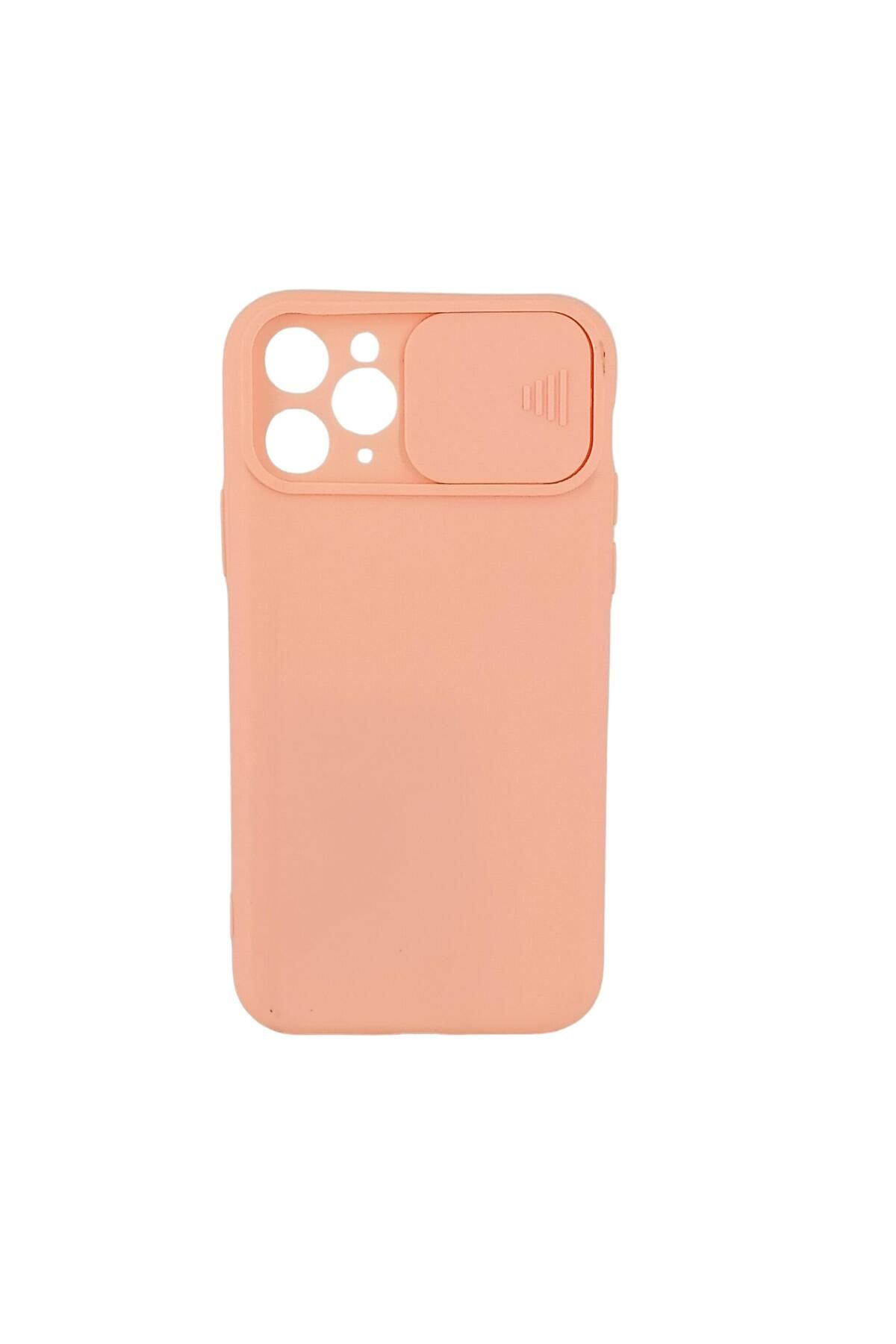Ehr. iPhone 11 Pro Uyumlu Kamera Sürgülü Mat Silikon Kılıf